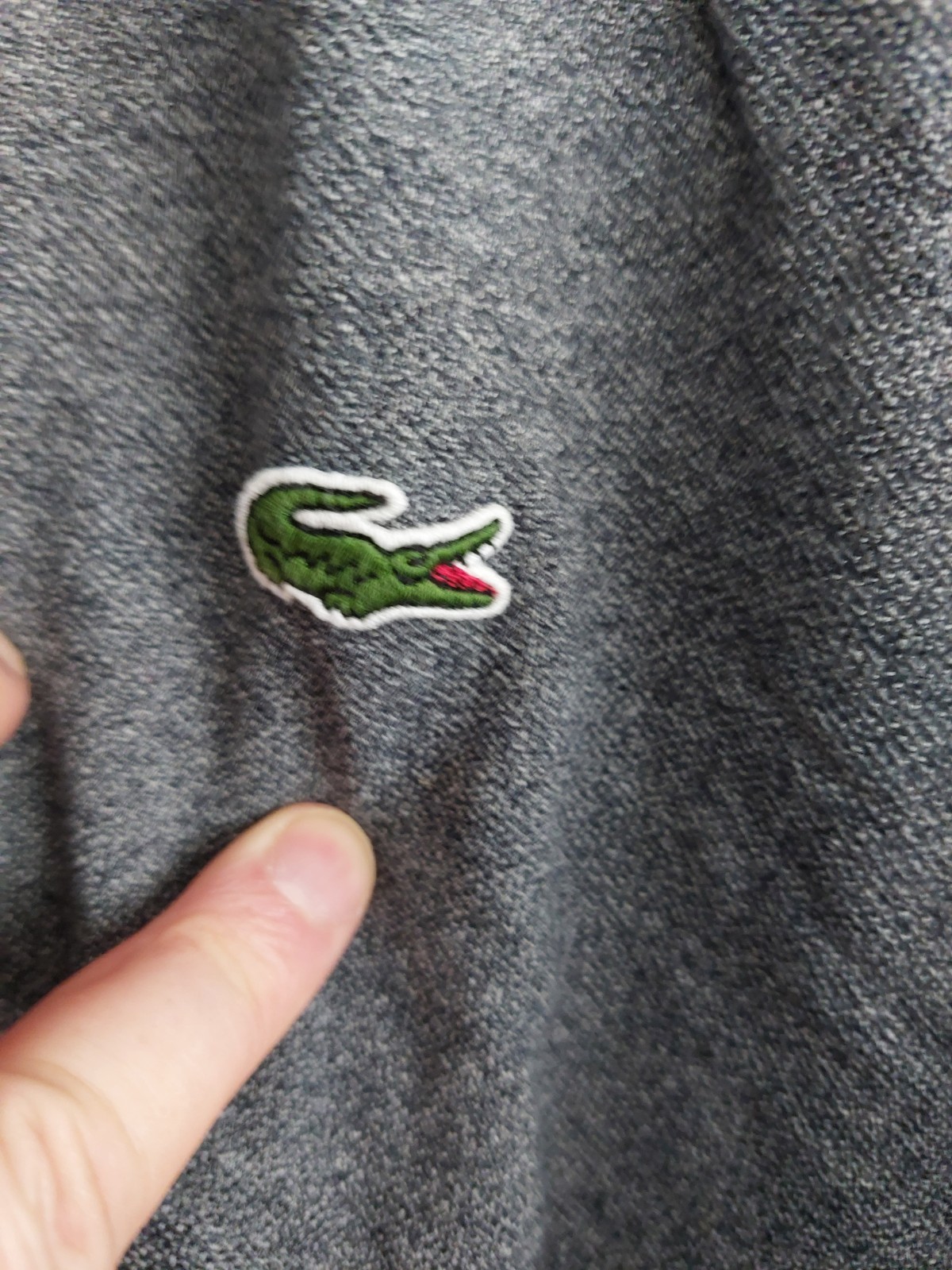 LACOSTE 5XL (SIZE 10) GREY POLO SHIRT USED VERY GOOD CONDITION