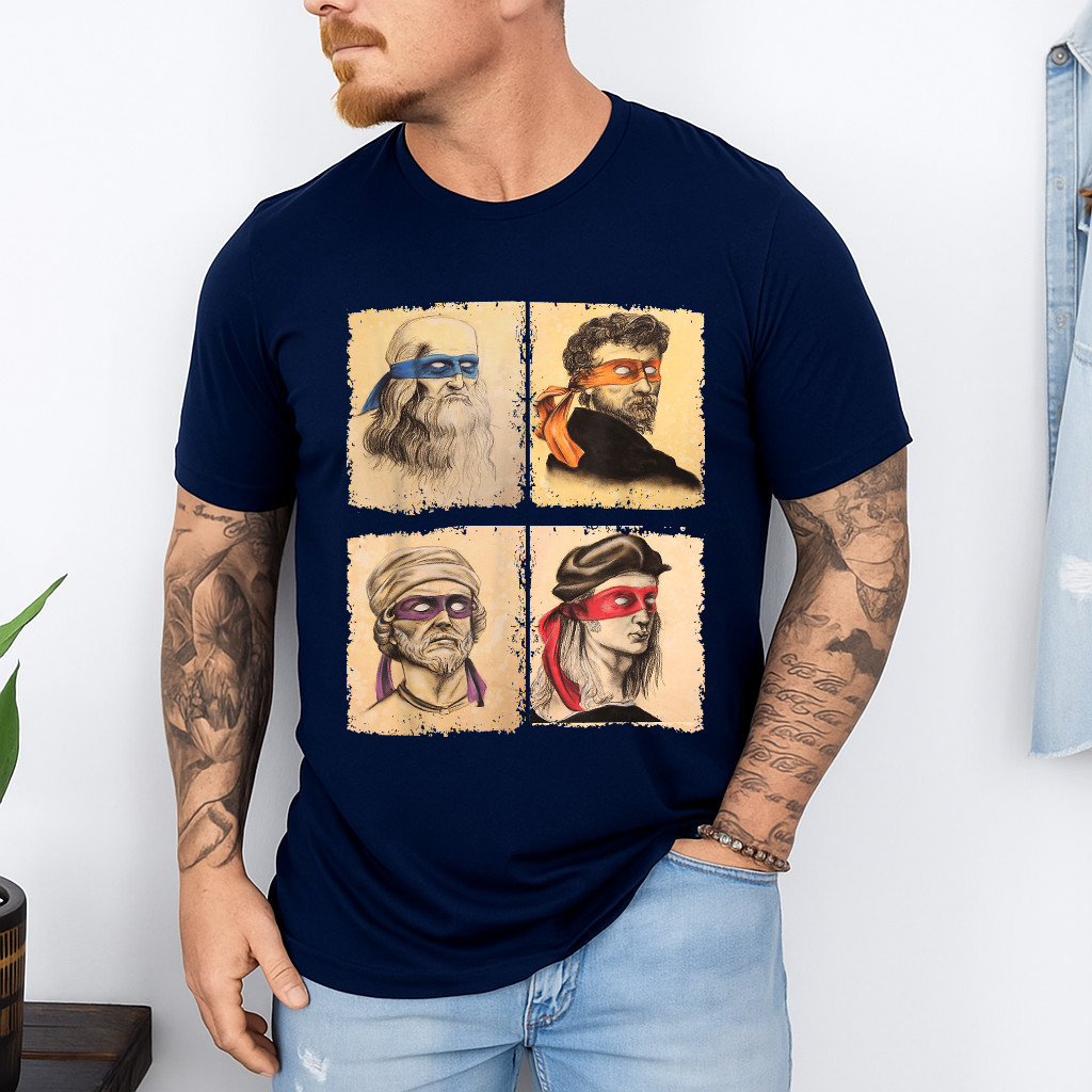 Humor Italian Artists T Shirt for Turtles Art Lovers T-Shirt