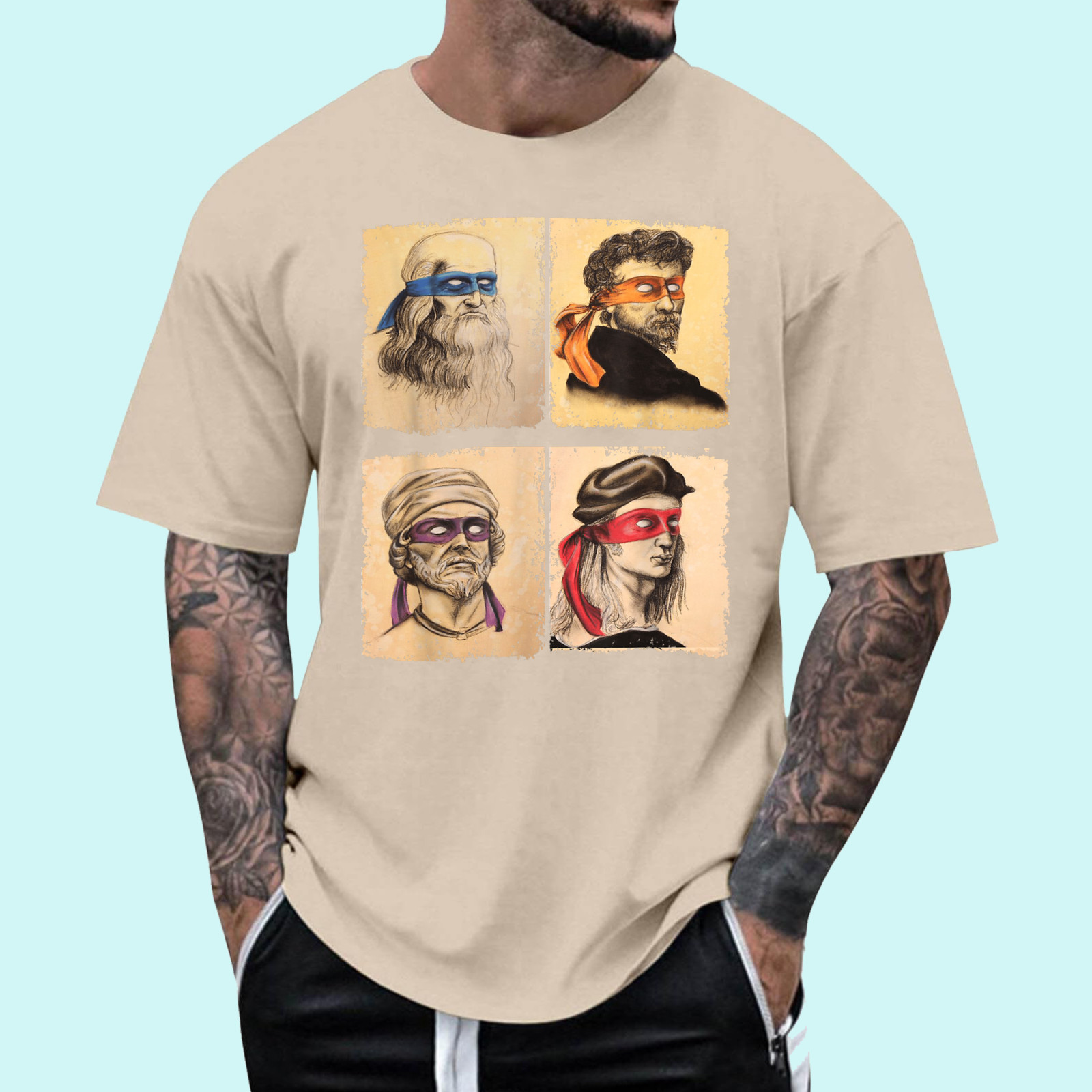 Humor Italian Artists T Shirt for Turtles Art Lovers T-Shirt