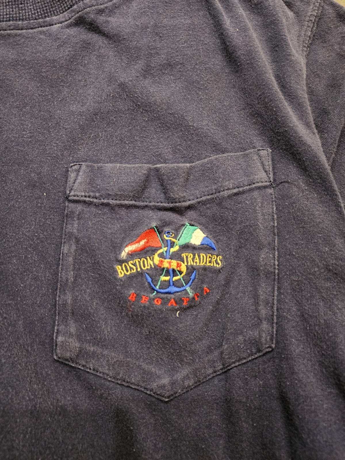 Vintage 90s Boston Traders Men’s Medium Regatta Outdoor Sailing Pocket T Shirt