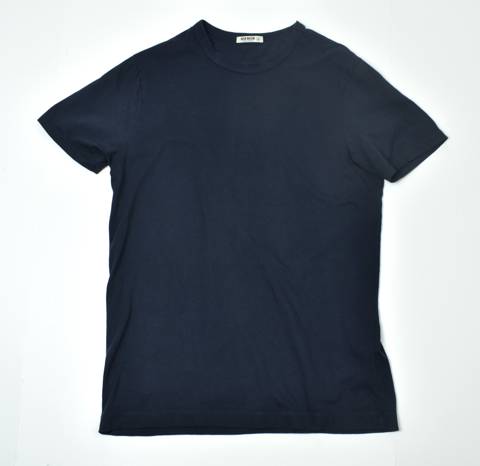 Buck Mason Navy Blue T-Shirt -M- 100% Cotton Short Sleeve Made in USA