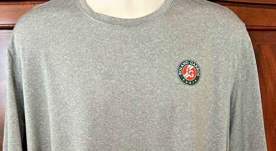 French Open Logo on Vintage Heather T’s 3.8-OZ, 100% Poly Dry-Fit – Limited Run