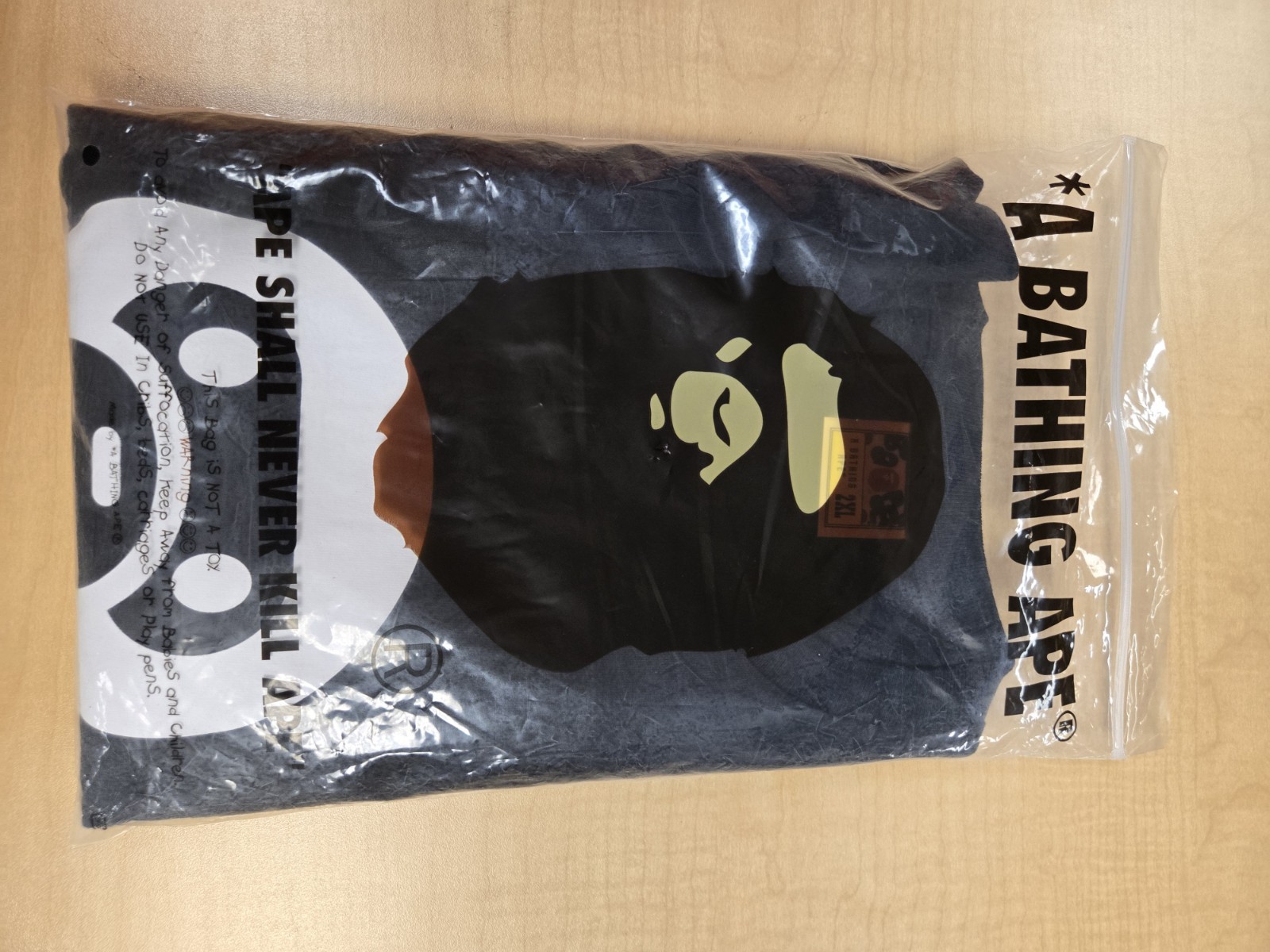A Bathing Ape Monogram Baby Milo Tee Black JNP 2XL NWT