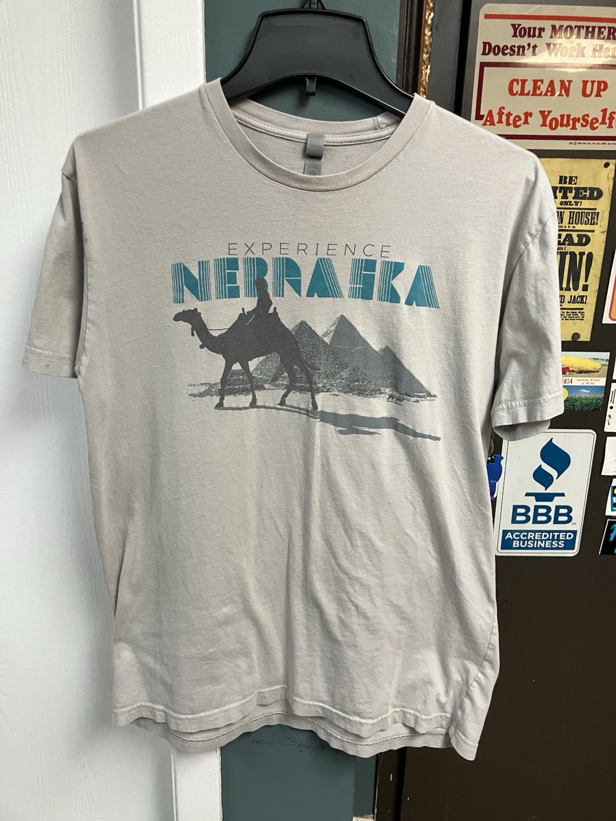 Unique Visit Nebraska With Camels/Pyramids – NextLevel Tag Size M