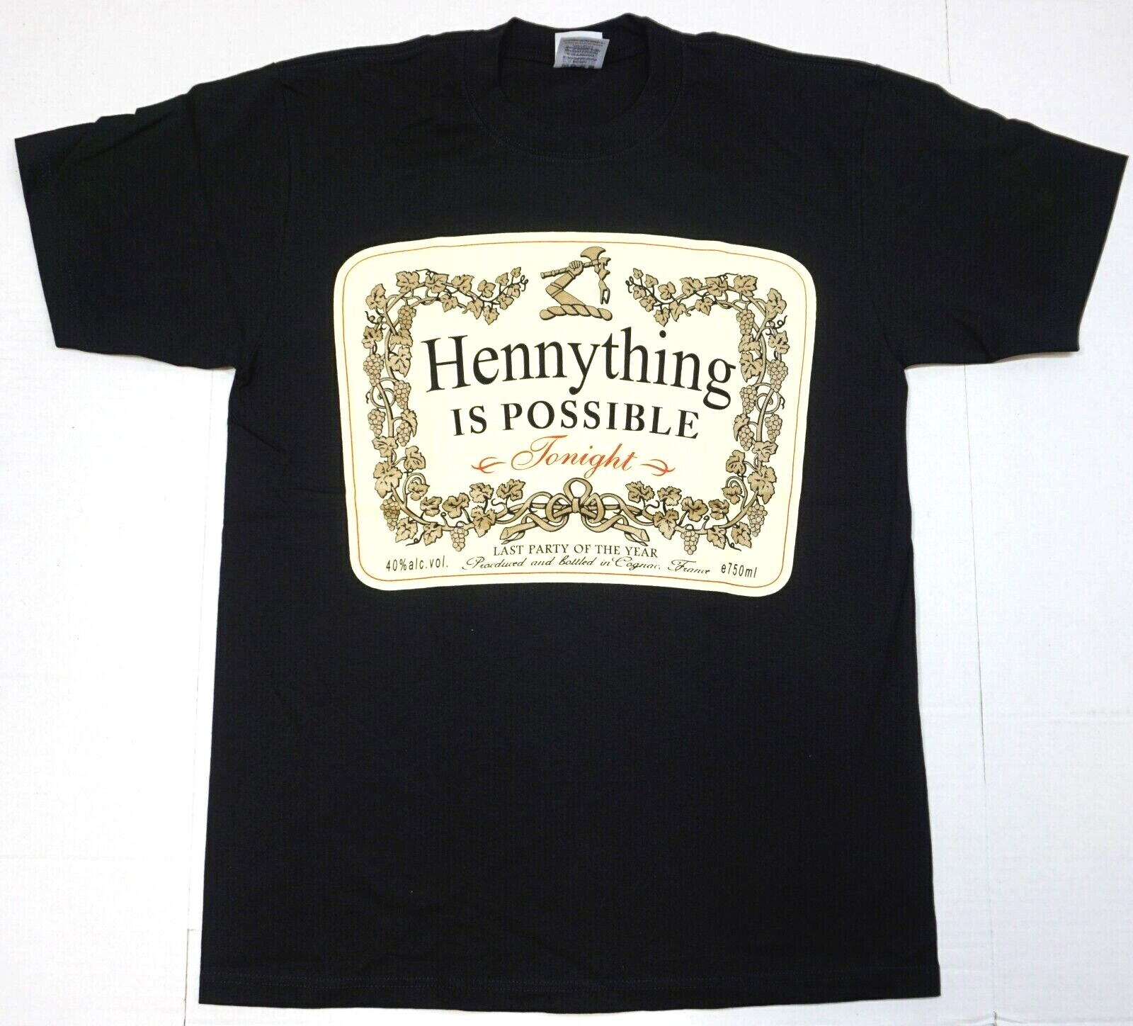 Drinking T-shirt Alcohol Liquor Urban Streetwear Tee Men’s Black New
