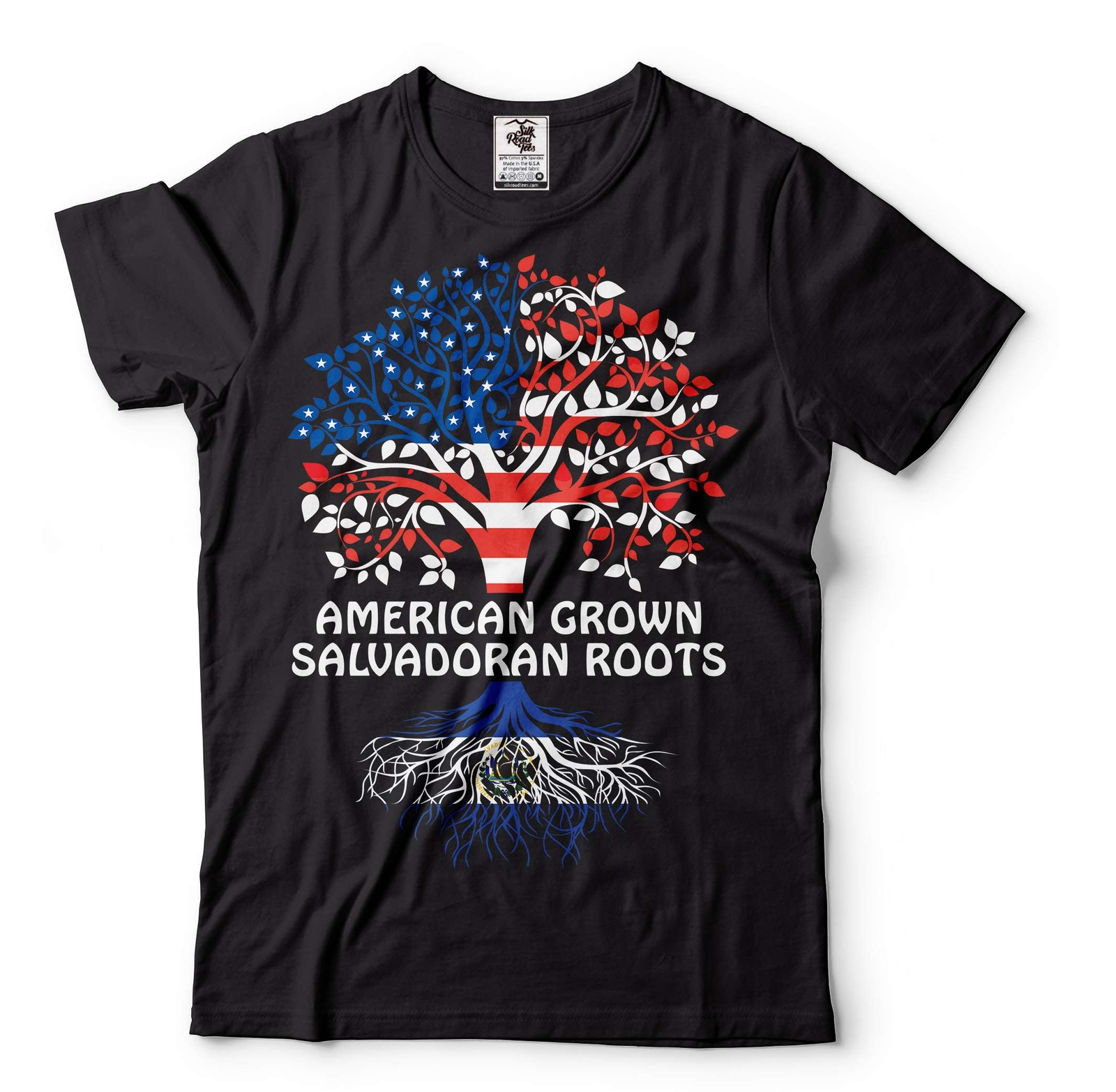 American Grown Salvadoran Roots Shirt El Salvador Shirt El Salvador Flag Tee