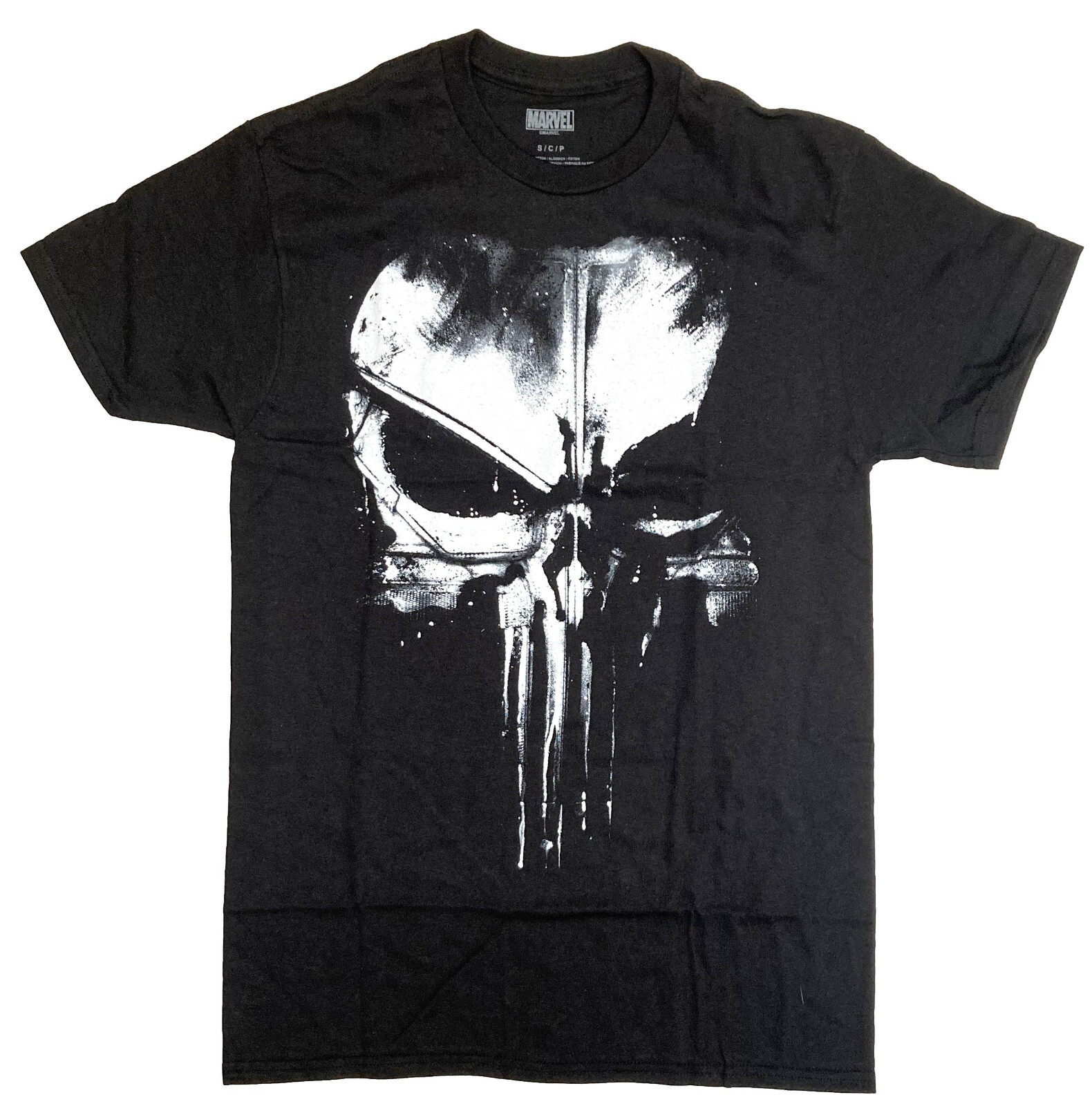Marvel Punisher Dirty Skull Men’s Black T-Shirt New