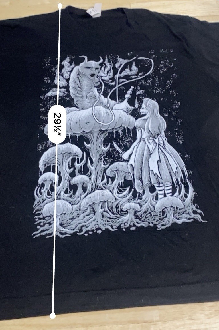 Vampire Freaks Shirt XL 23×29.5 Alice In Murderland Preowned Goth Tultex Horror