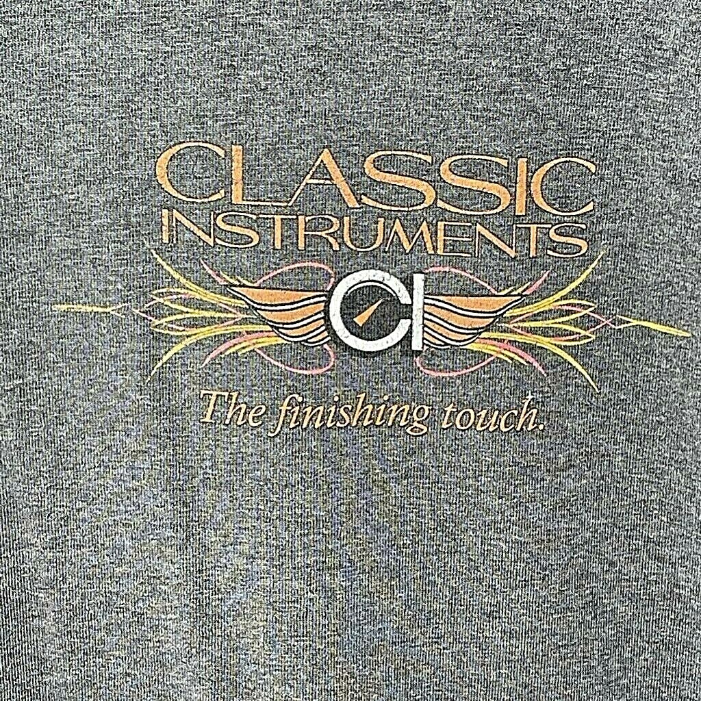 Classic Instruments Hot Rods Classic Cars Shirt Hanes Mens XL Graphic Gray