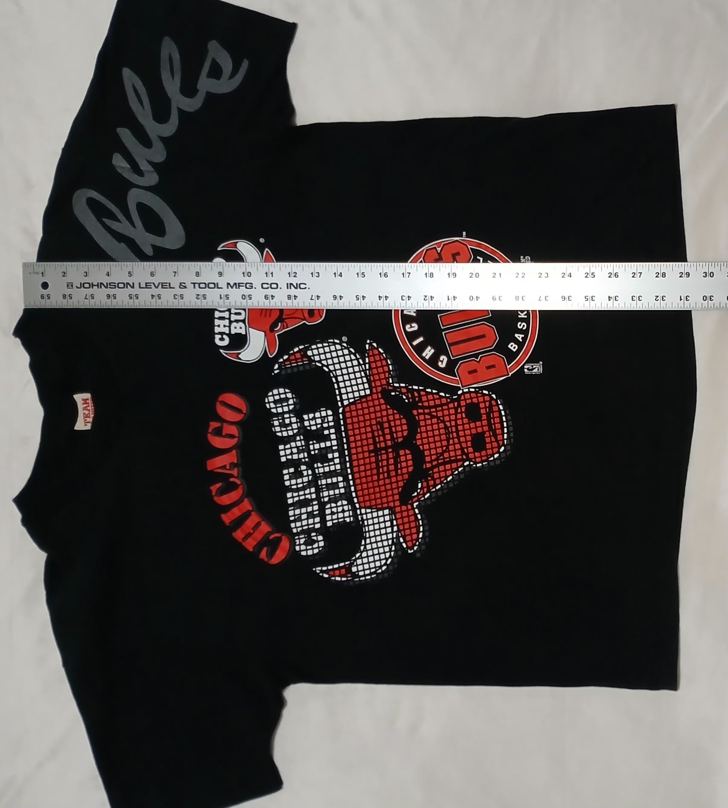 Vintage Chicago Bulls T-Shirt XL Team Rated Boxy Fit Grid Single Stitched 1991