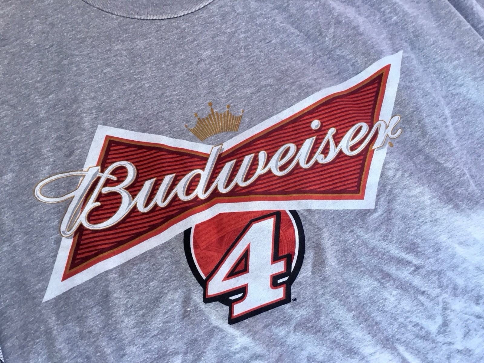 Budweiser T Shirt Grey With Logo By Next Level Apparel NWT Mens XXL