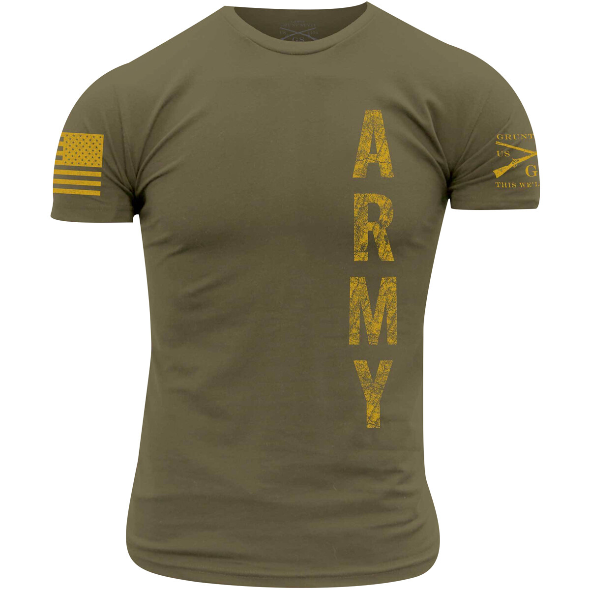 Grunt Style Army – Vertical T-Shirt – Tan 499