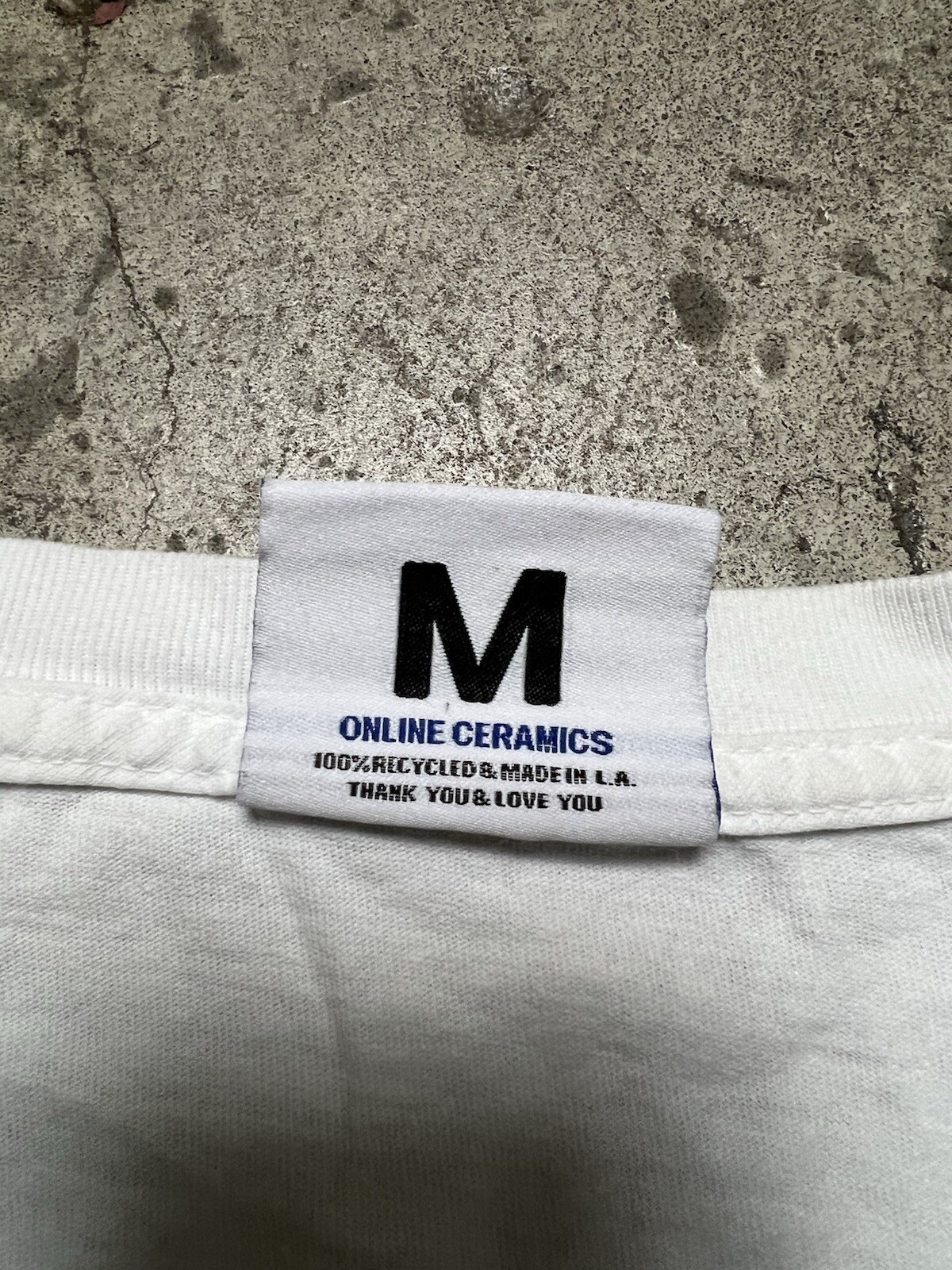 Online Ceramics Embroidered Logo T Shirt White EUC M