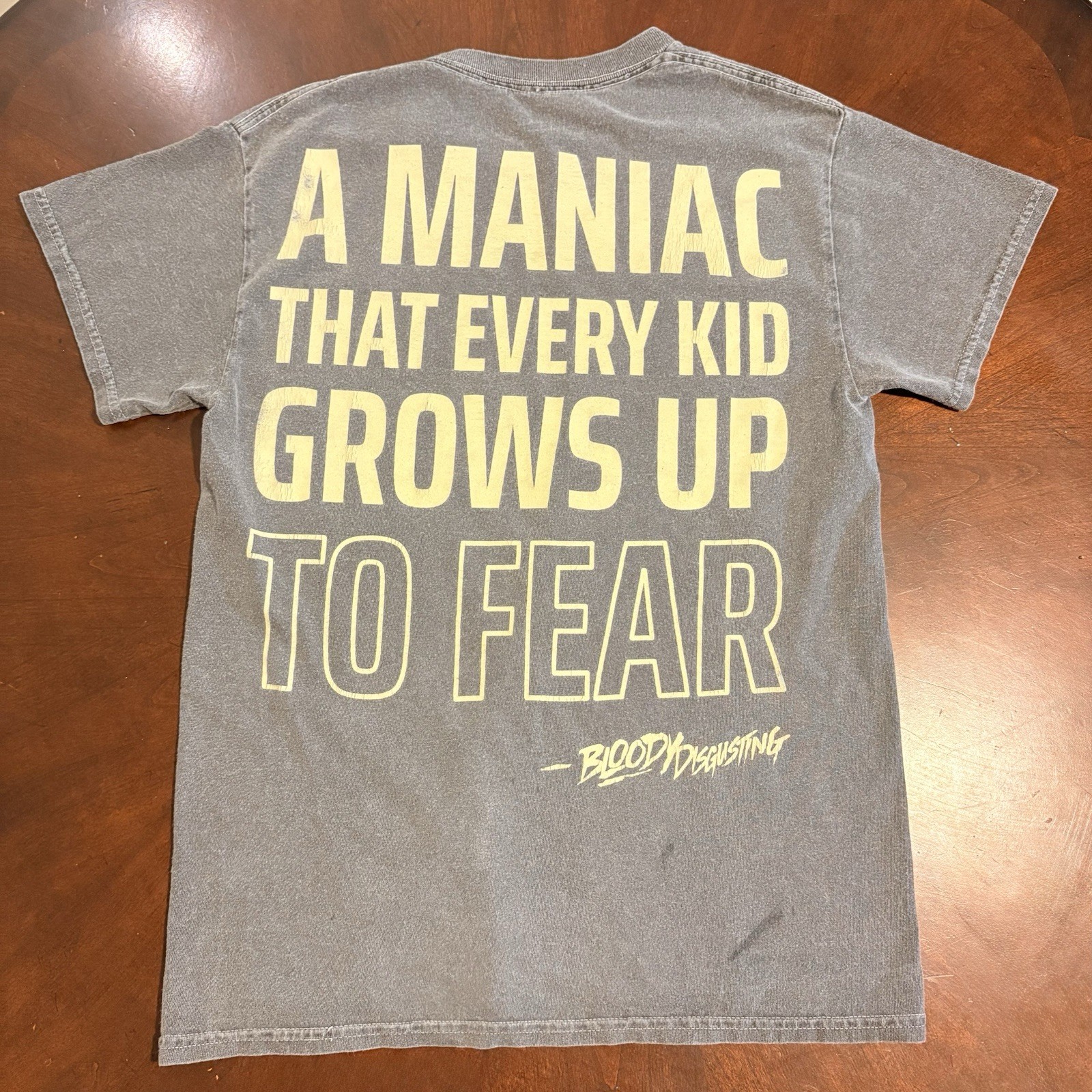 Child’s Play Chucky Bloody Disgusting Maniac Shirt Small Faded Look Double Sided