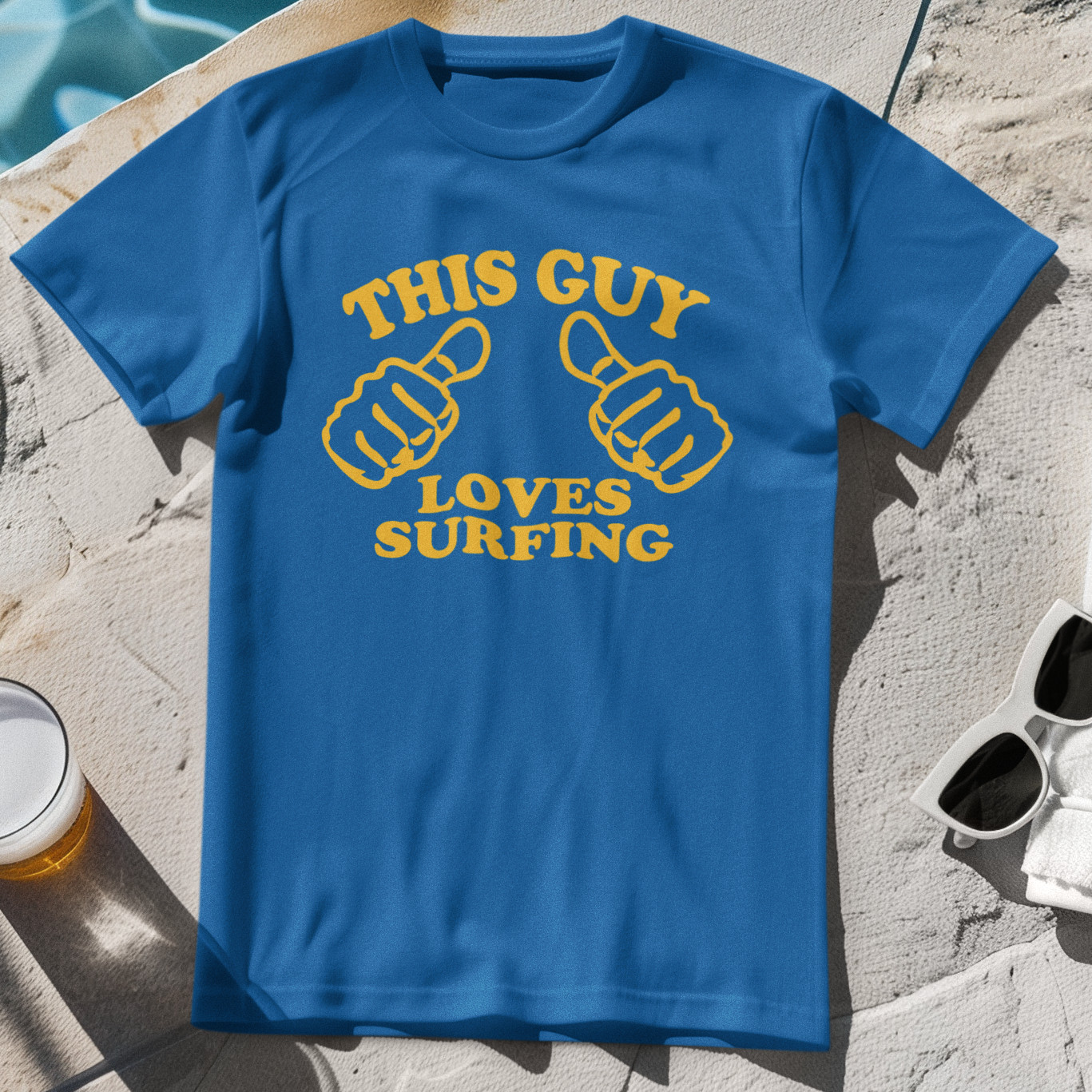 THIS GUY LOVES SURFING T-SHIRT – charlie dont surf sea wave beach board boys