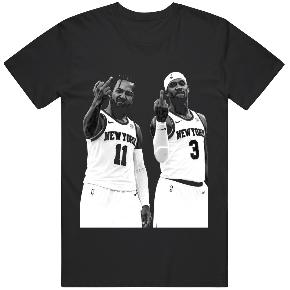 NEW YORK Jalen Brunson Josh Hart Middle Finger Gift Graphic T Shirt