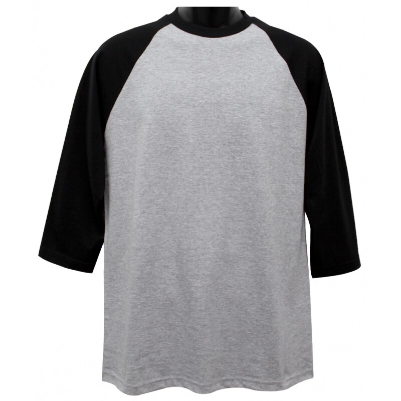 Men’s Raglan T-Shirt Baseball 3/4 Sleeve Henley Casual Cotton Sports Shirt