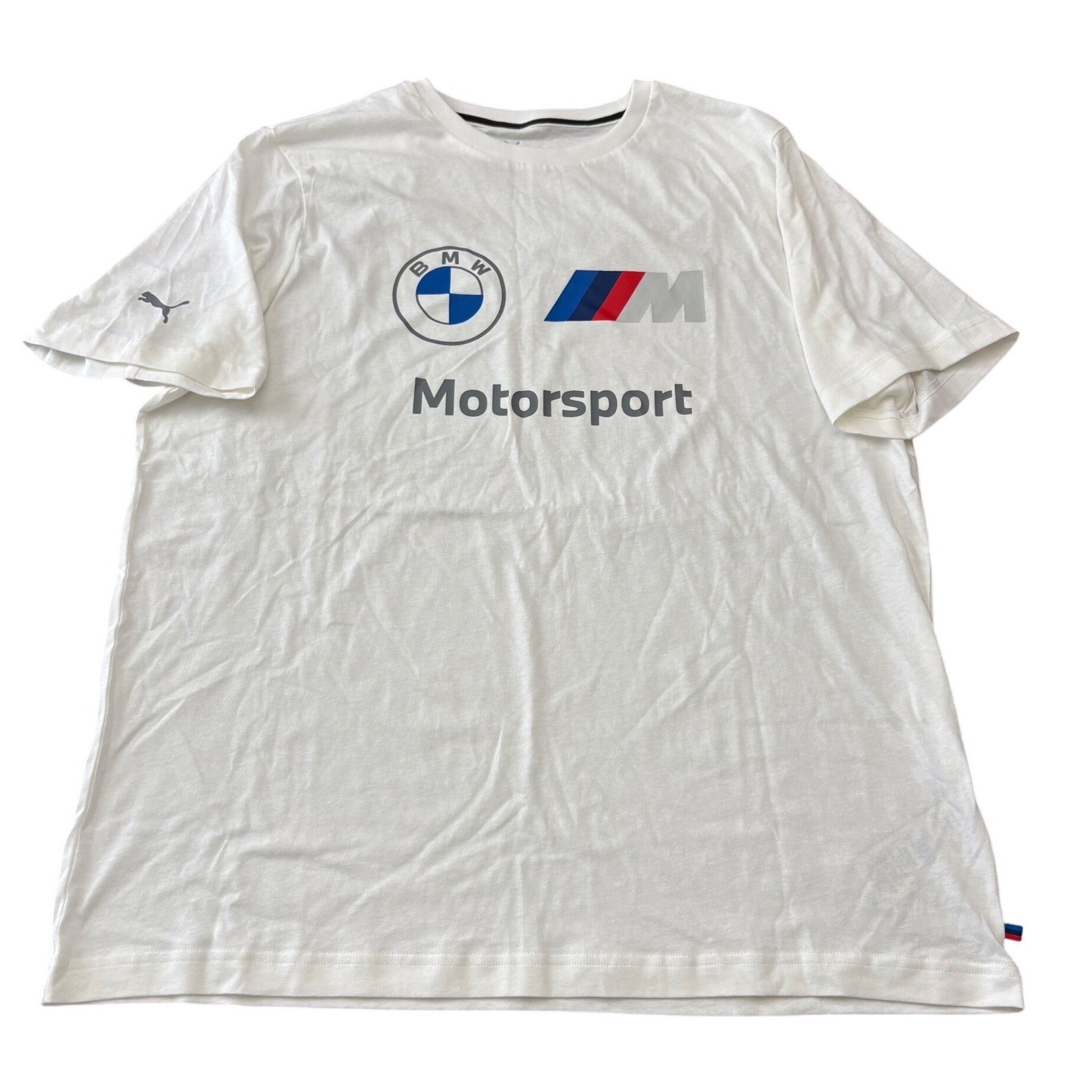 Puma BMW M Motorsport White Graphic T-Shirt Men’s XL Racing F1 Apparel Gearhead