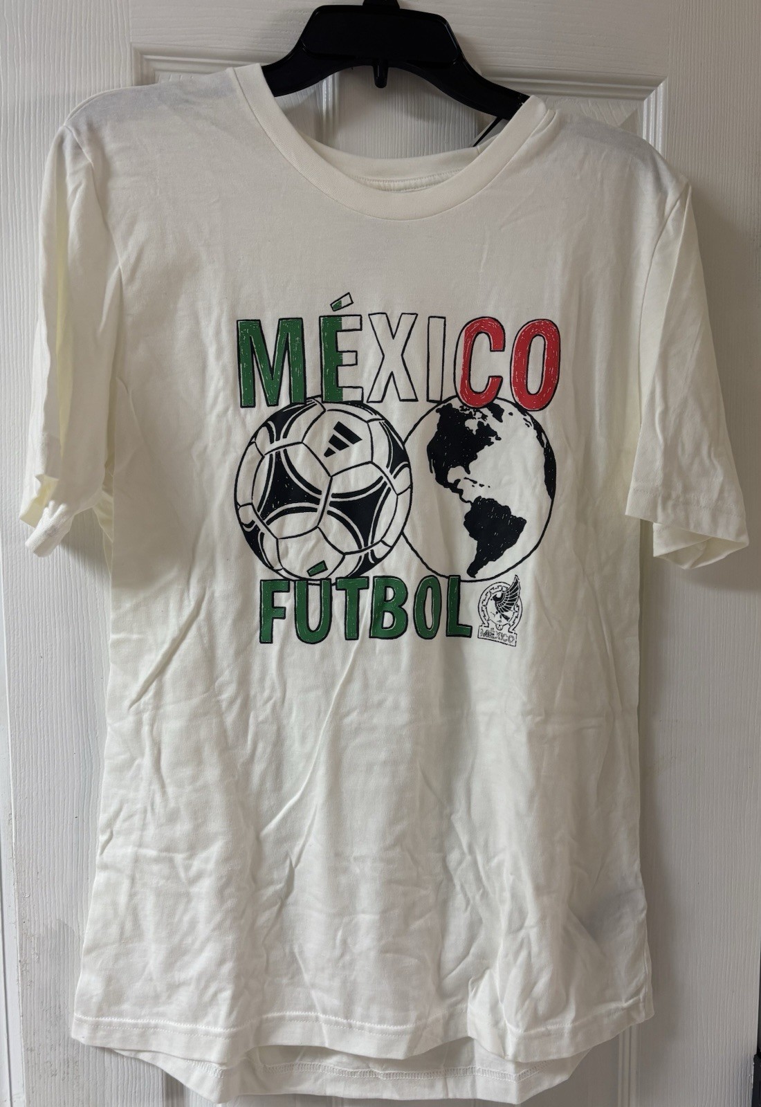 Adidas Mexico Futbol Graphic T-Shirt Men’s Medium White Soccer Tee NWT