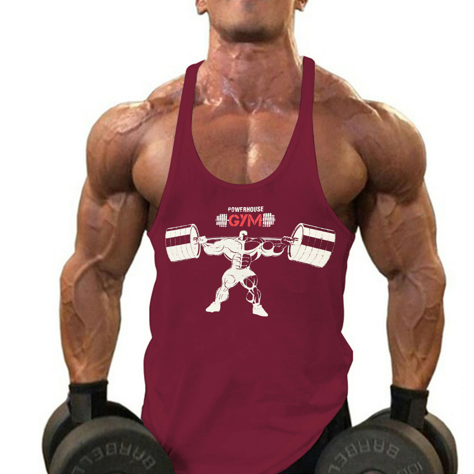 Men’s Stringer Muscle Bodybuilding Shirt Tank Top Gym Singlet Fitness Sport Vest