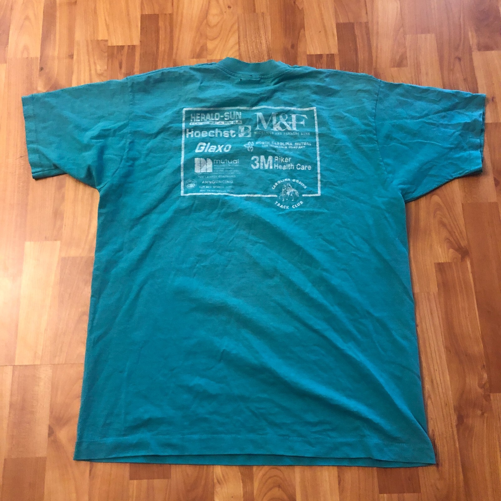 VINTAGE City of Medicine ’90 Road Race Durham NC Blue Shirt Size XL