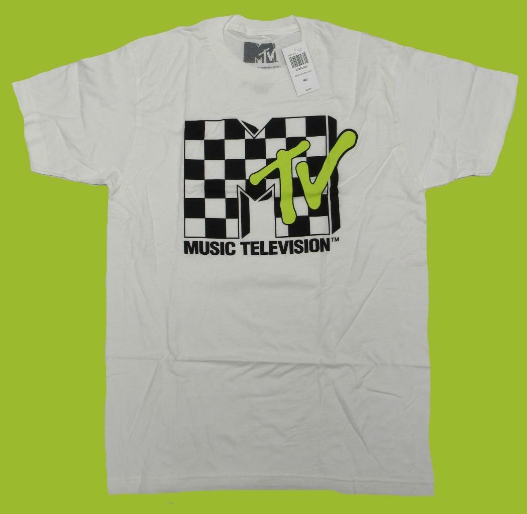 New MTV Music Television Mens S-M-L-XL-2XL-3XL White 90’s Style Shirt $22