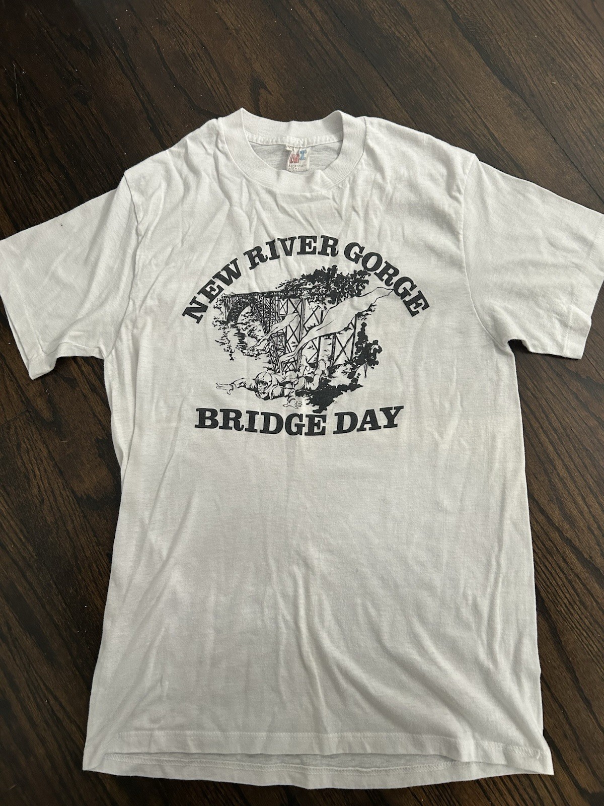 Vintage New River Gorge Bridge Day T Shirt Sz S TNT Single Stitch
