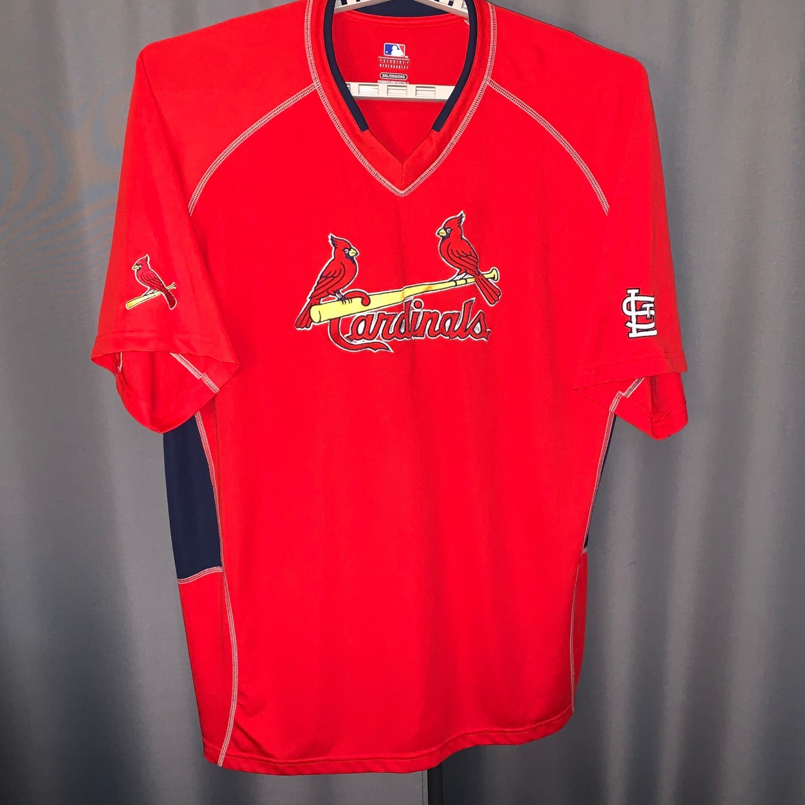 St Louis Cardinals MLB Genuine Merchandise 2XL Jersey Red Embroidered Logo Shirt