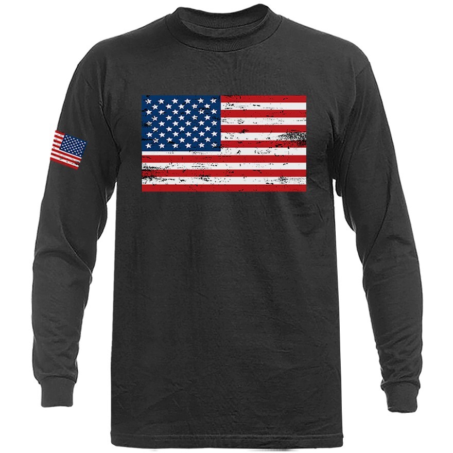 USA Original US Flag American Pride Patriot Patriotic Long Sleeve