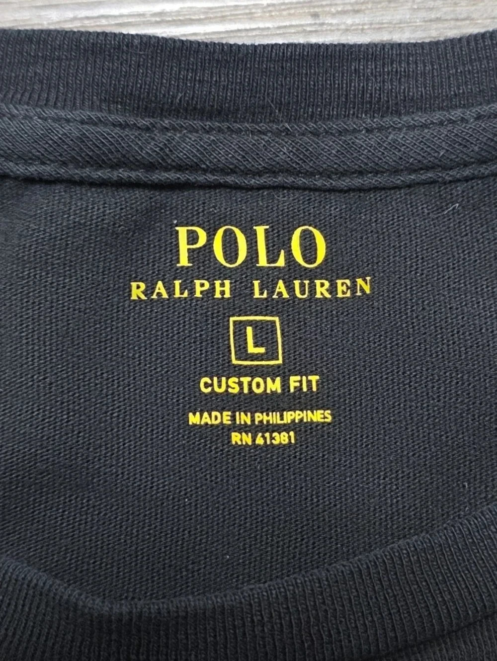 Polo Ralph Lauren Varsity Arch Custom Fit Embroidered Logo Tee Sz Lg