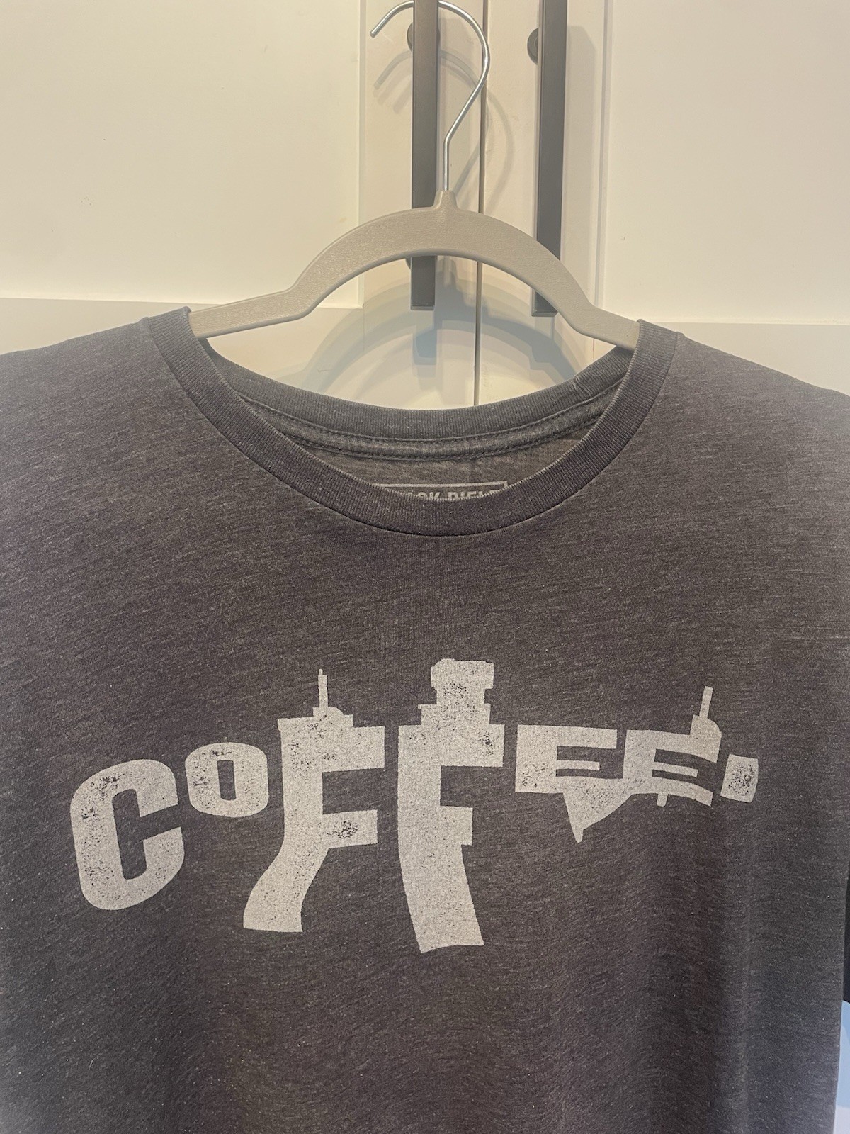 Black Rifle Coffee Company Short Sleeve Gray T-Shirt LARGE Veteran Military USA