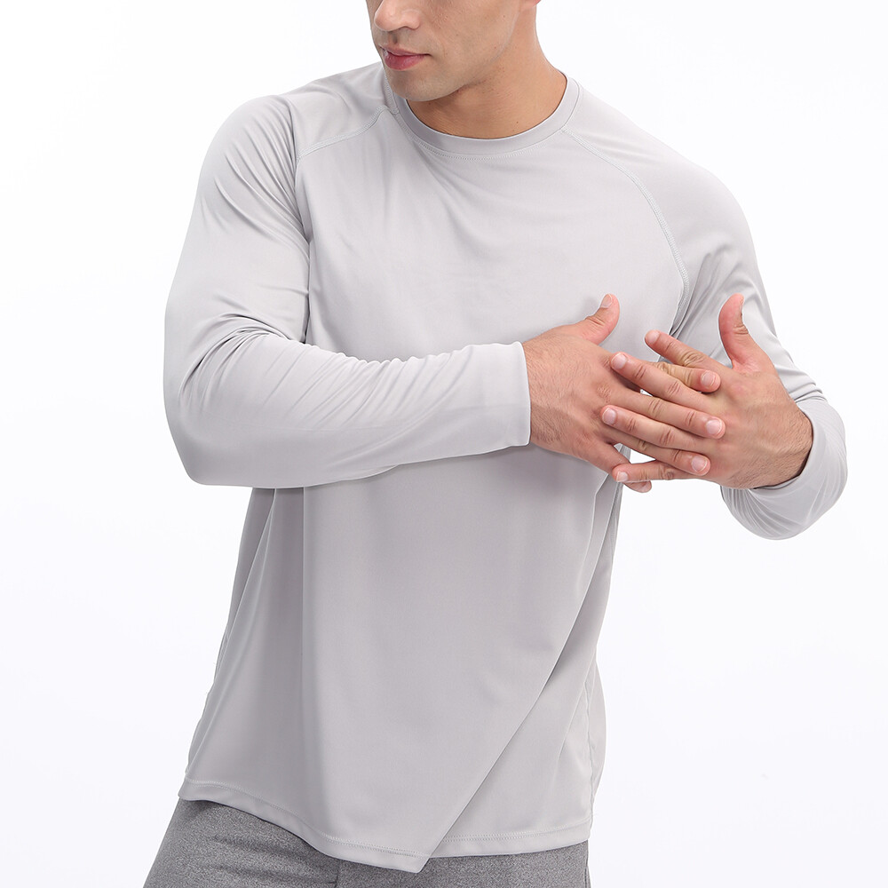 Mens Outdoor Sun Block T-Shirt UPF50+ Hiking Fishing Skin Protection UV Tee Tops