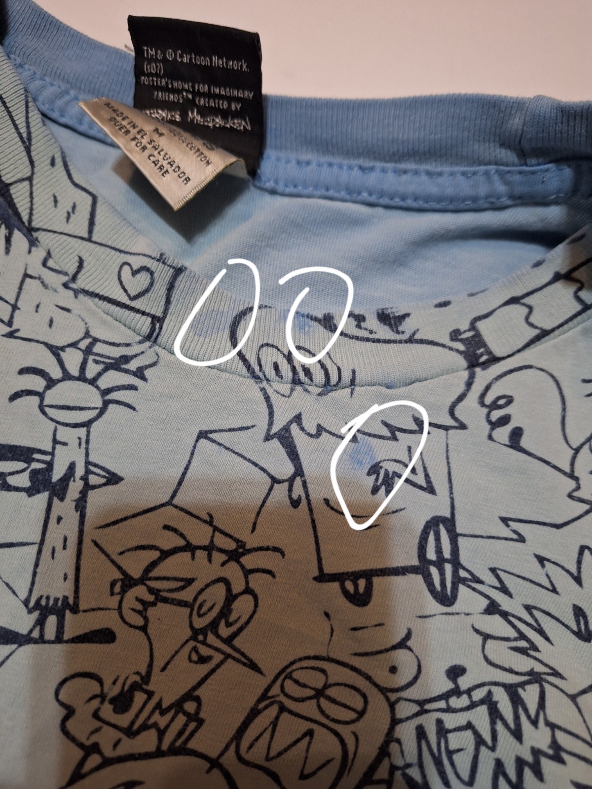 VTG Cartoon Network Fosters Home for Imaginary Friends Shirt M Flaws