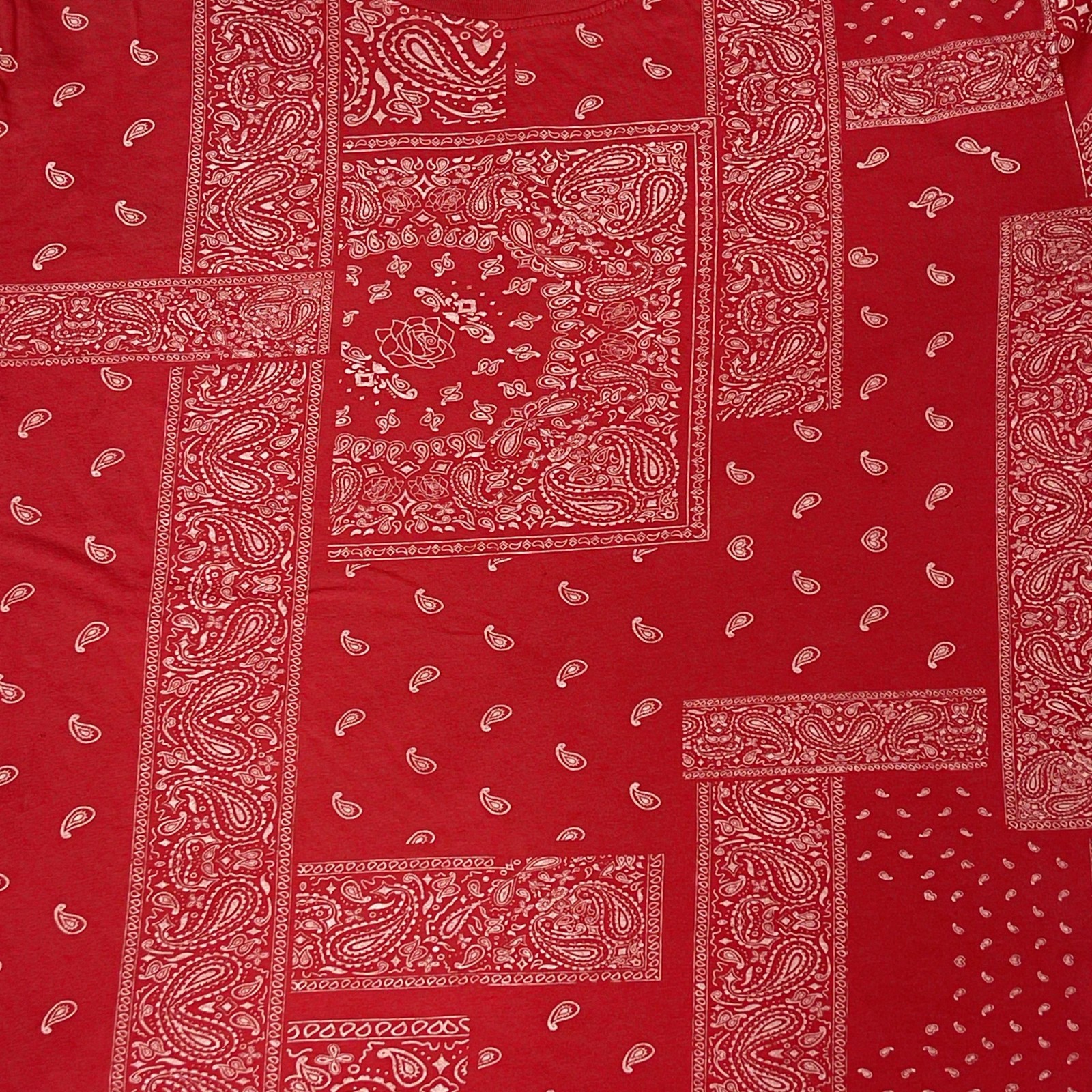 Brooklyn Cloth Shirt Mens 3XL Red Bandana Paisley Allover Graphic Tee T-Shirt