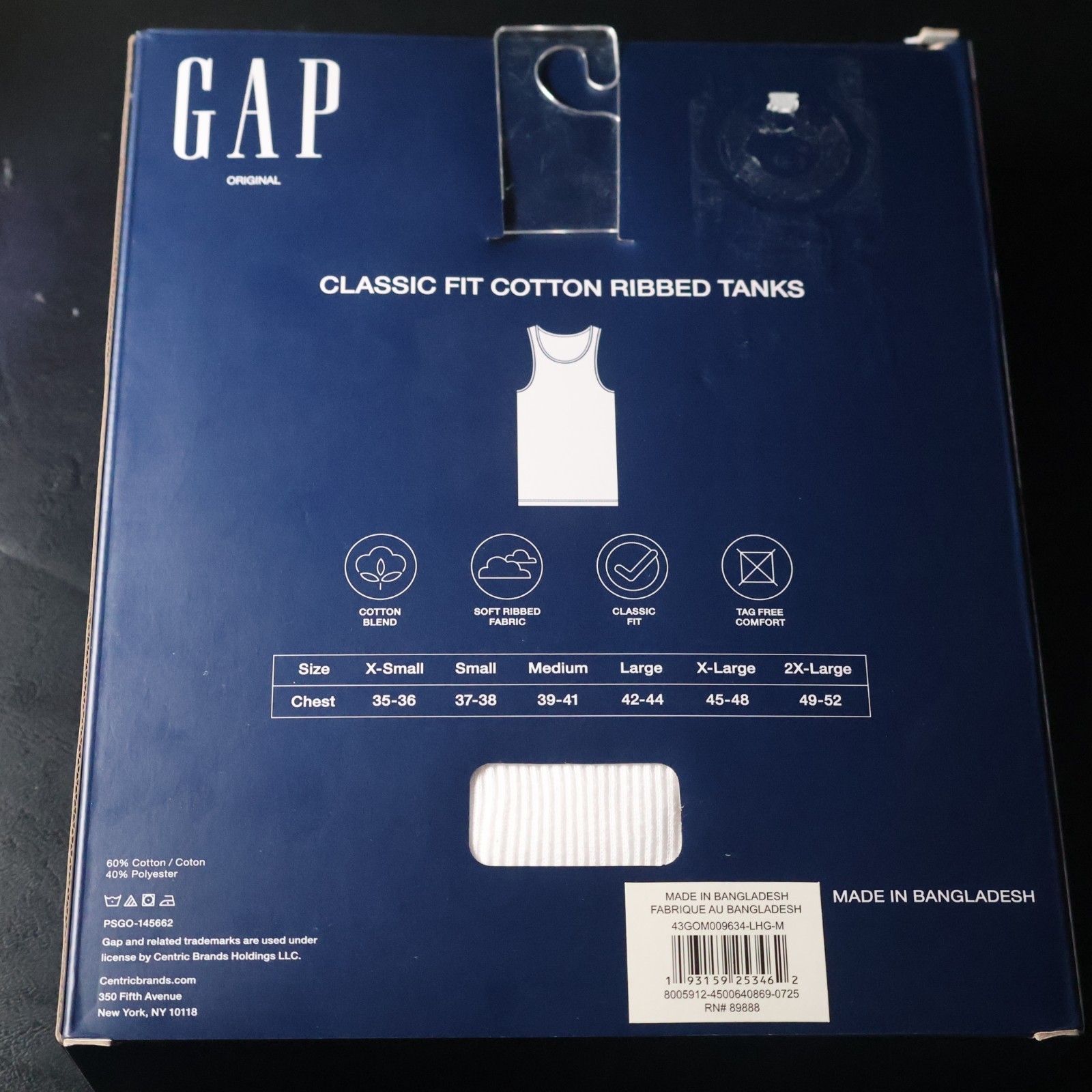 Gap 4 Pack Cotton Ribbed Tanks Shirts Classic Fit Size Medium M New