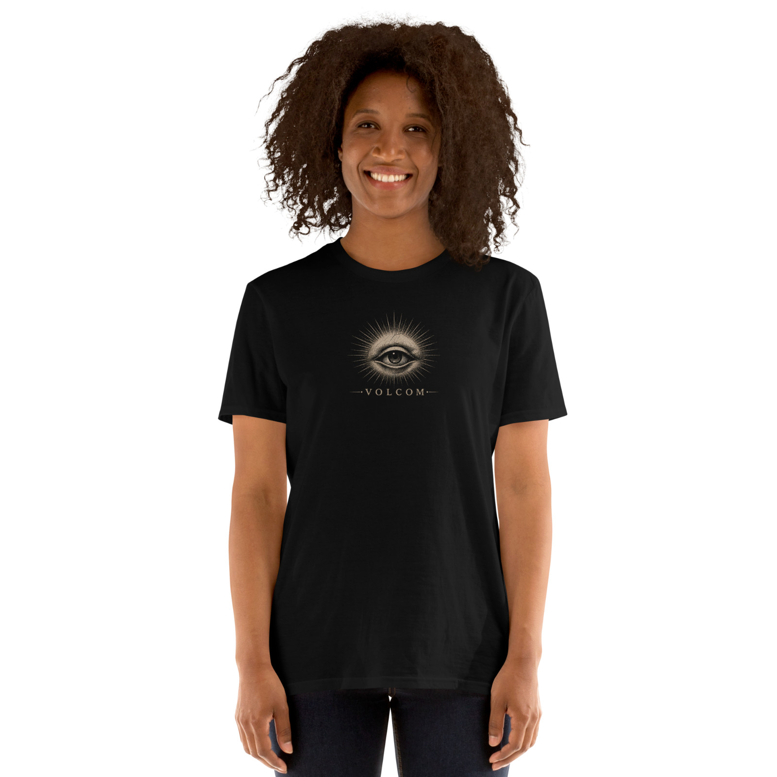 Volcom Opening Third Eyes T Shirt Gothic Vintage Eye Graphic Black Tee