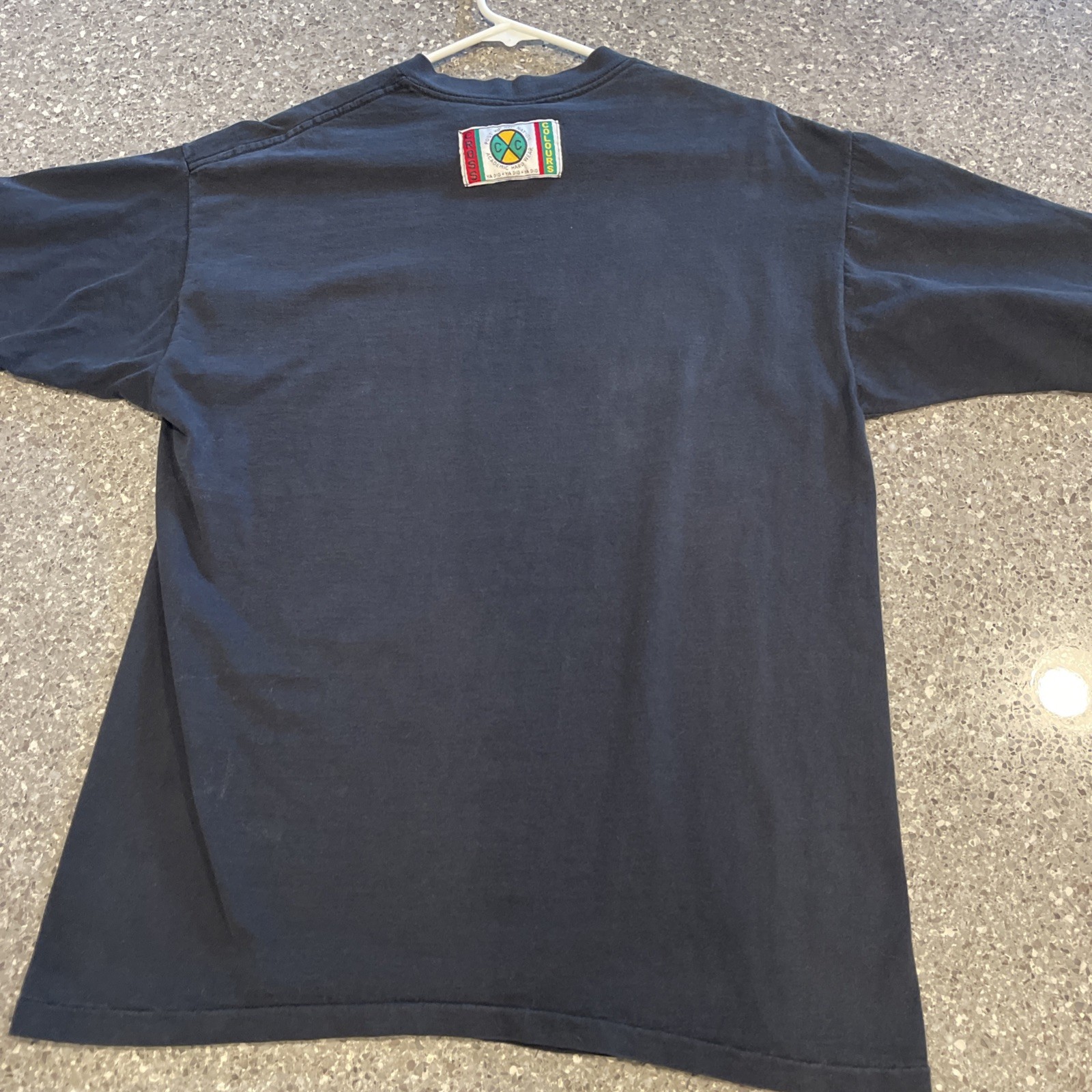 Vintage Cross Colours Shirt 90’s Single Stitch Black T-shirt Size M/L *See Pics*