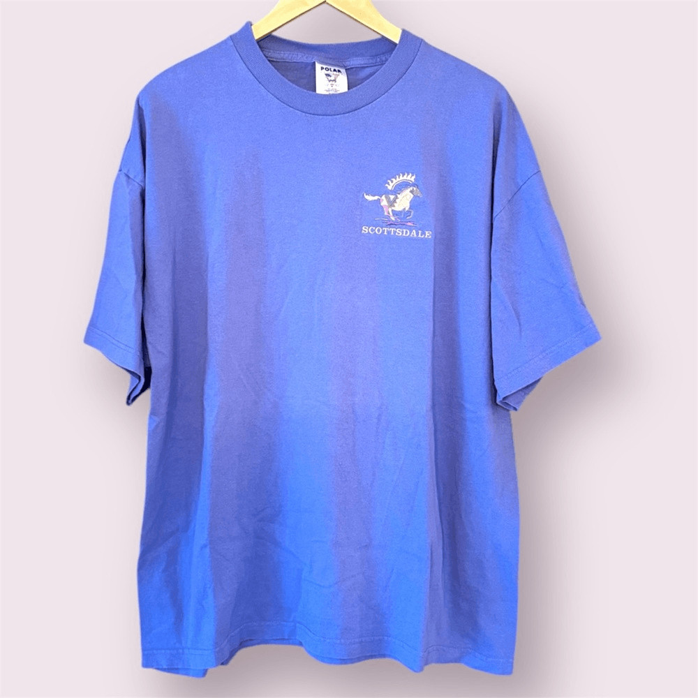 POLAR GRAPHICS Vintage 90s Y2K Southwest Embroidered Scottsdale AZ Graphic Tee