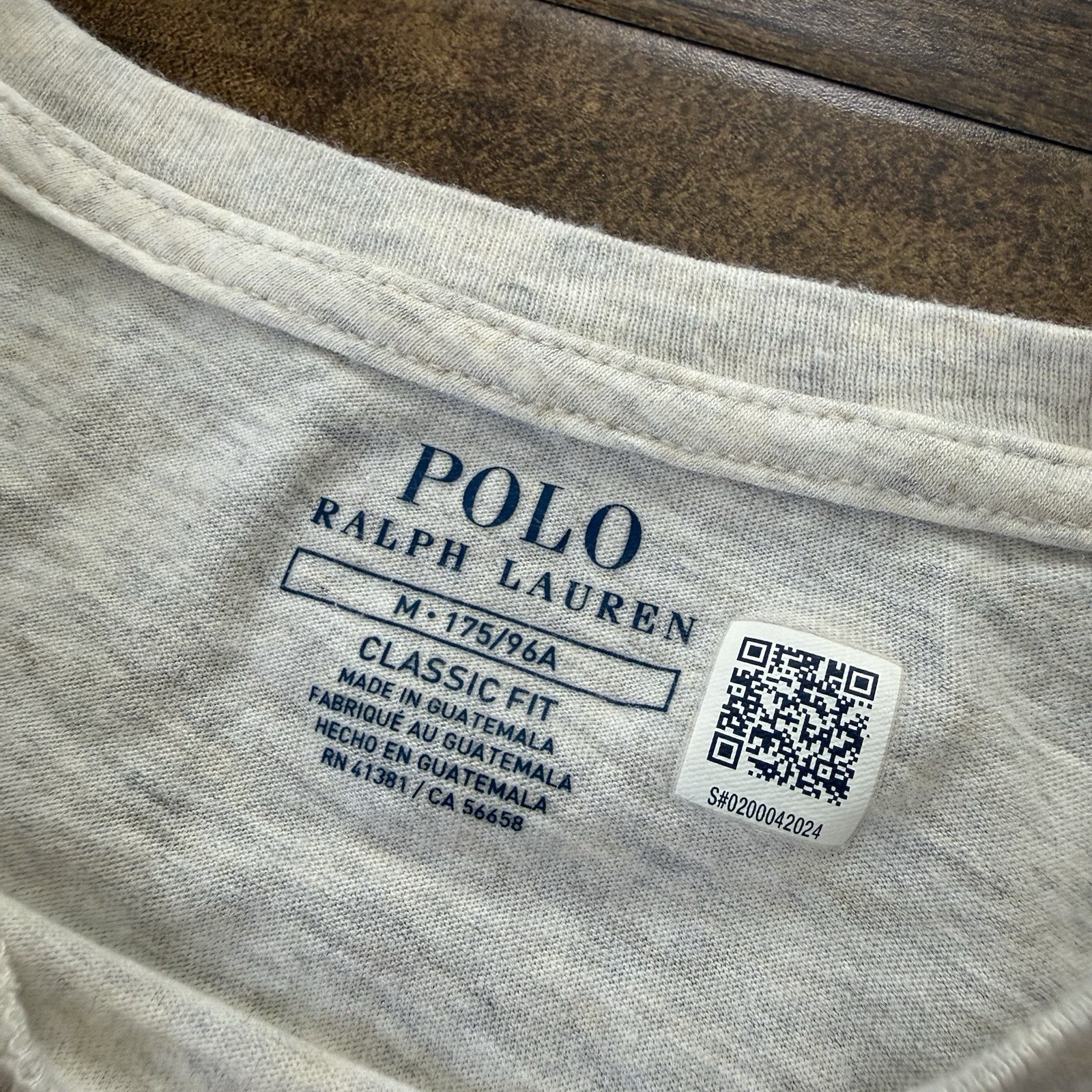 Polo Ralph Lauren Classic Fit Beige Embroidered Logo Crew Neck T-Shirt Mens M