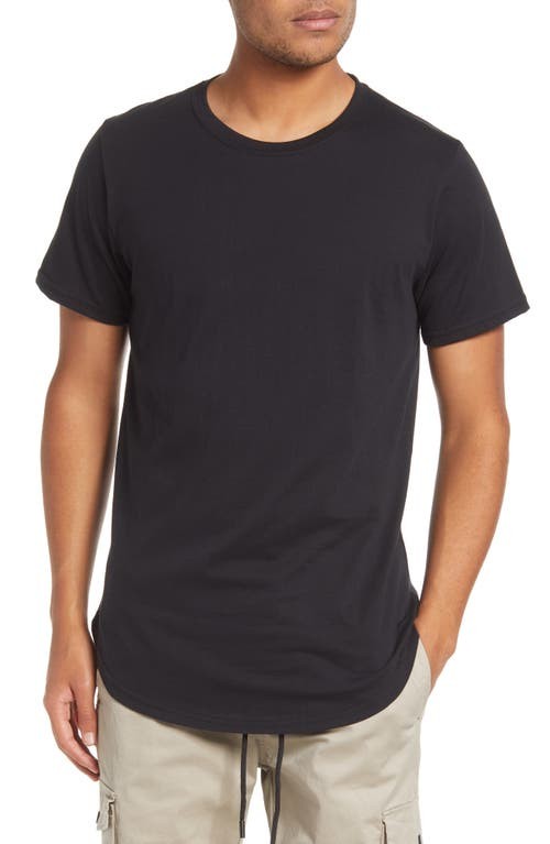 KUWALLA Eazy Scoop Cotton Blend Crewneck T-Shirt in Black-Small