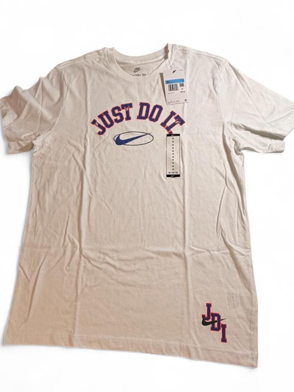 Nike The Nike Tee White Graphic Logo Crew Neck Short Sleeve T-Shirt Men’s M