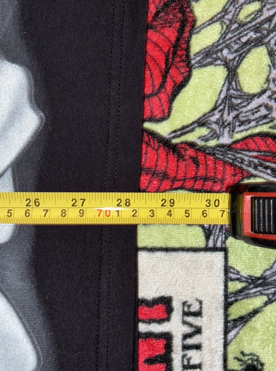 Vintage Y2K Lot 29 Looney Tunes Taz AOP Mens Shirt 2XL Black Grunge Graphic RARE