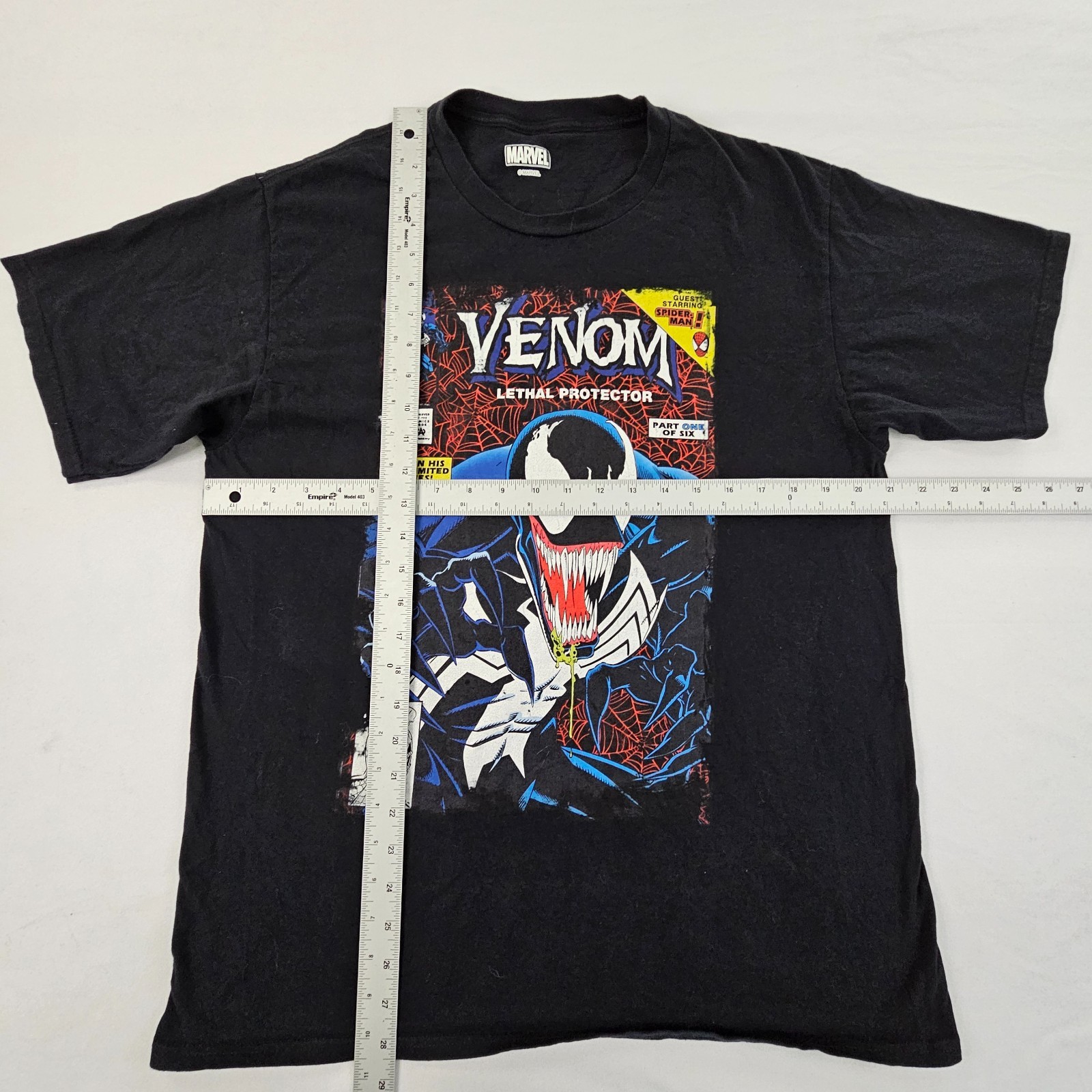 Venom Lethal Protector Marvel Black Short Sleeve T-Shirt Men’s L