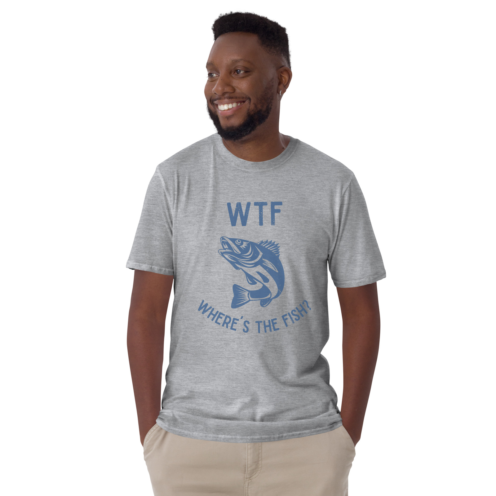 WTF Where’s the Fish? T-Shirt – Funny fishing shirt for fishermen and anglers