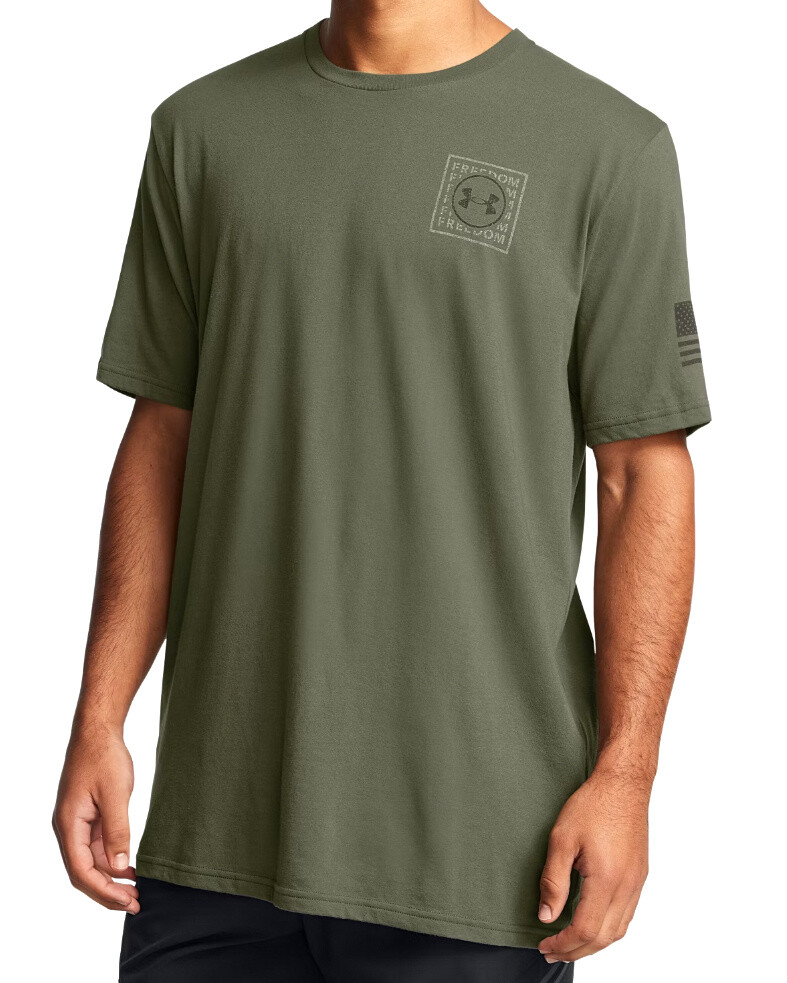 Under Armour 1386732 UA Men’s Freedom Snake Graphic Cotton OD Green T-Shirt