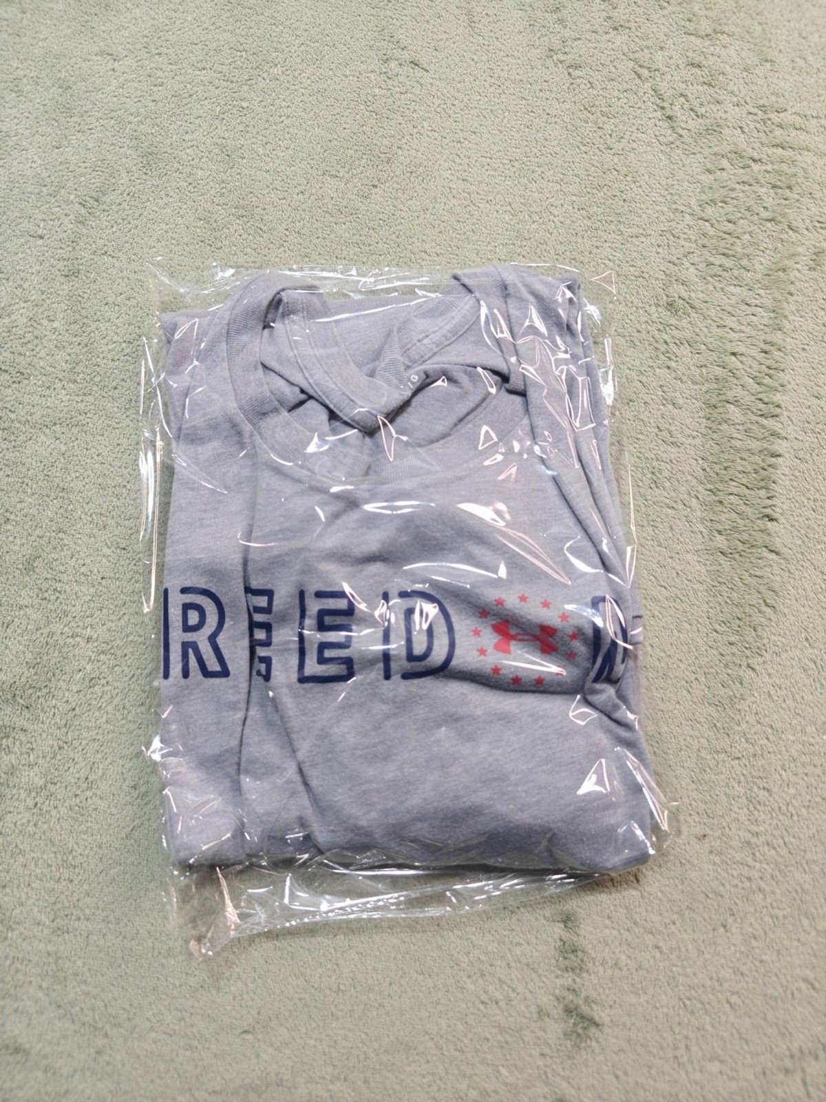 Under Armour Freedom Flag T-Shirt Mens Large Gray HeatGear Loose Fit Malaysia