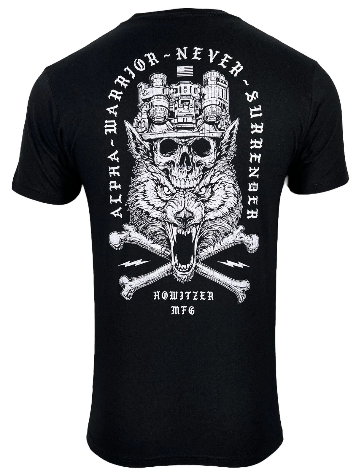 Howitzer Style Men’s T-Shirt Alpha Warrior Military Grunt MFG