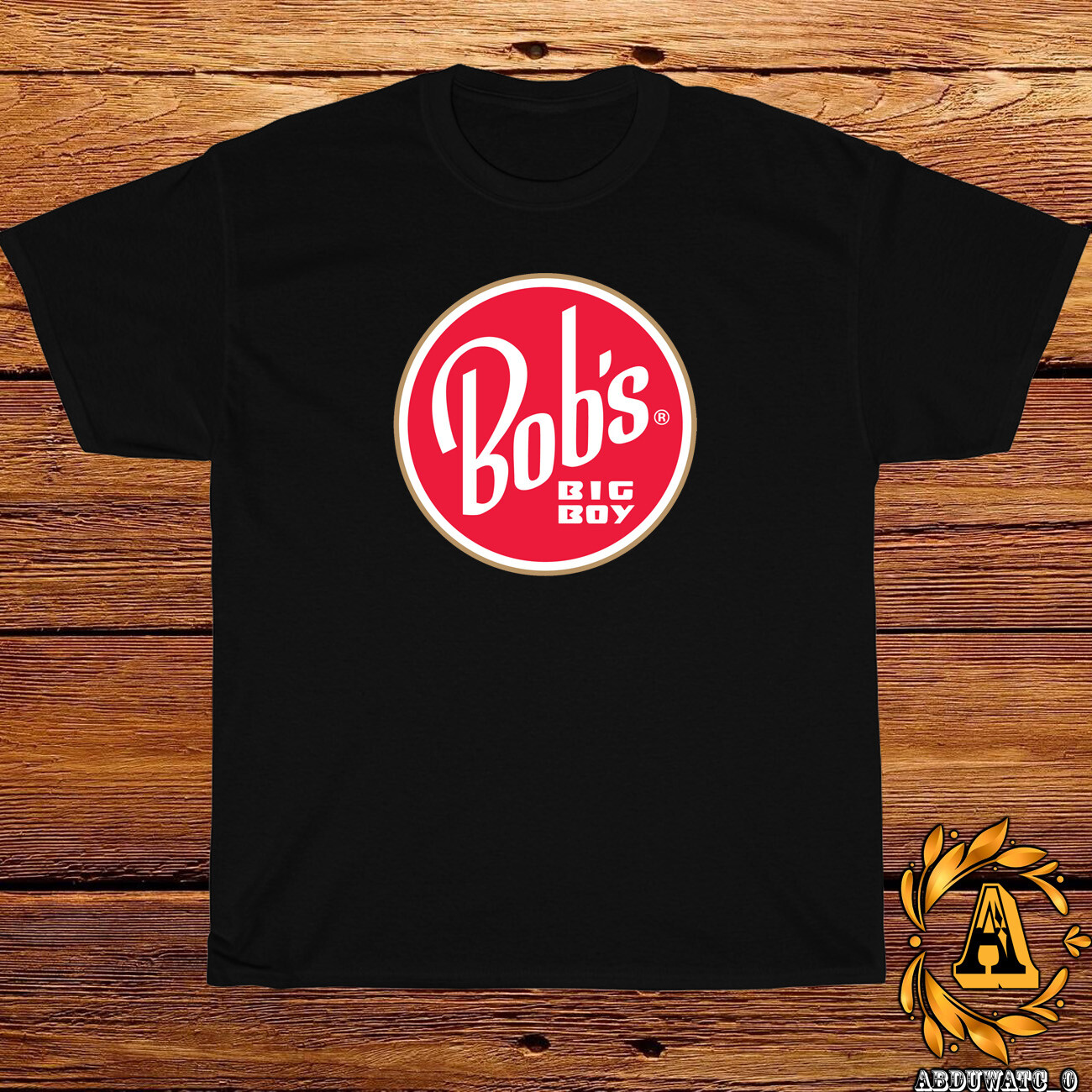 New Bob’s Big Boy Company Logo Black/Sport Grey/White/Navy/Red T-Shirt S-5XL