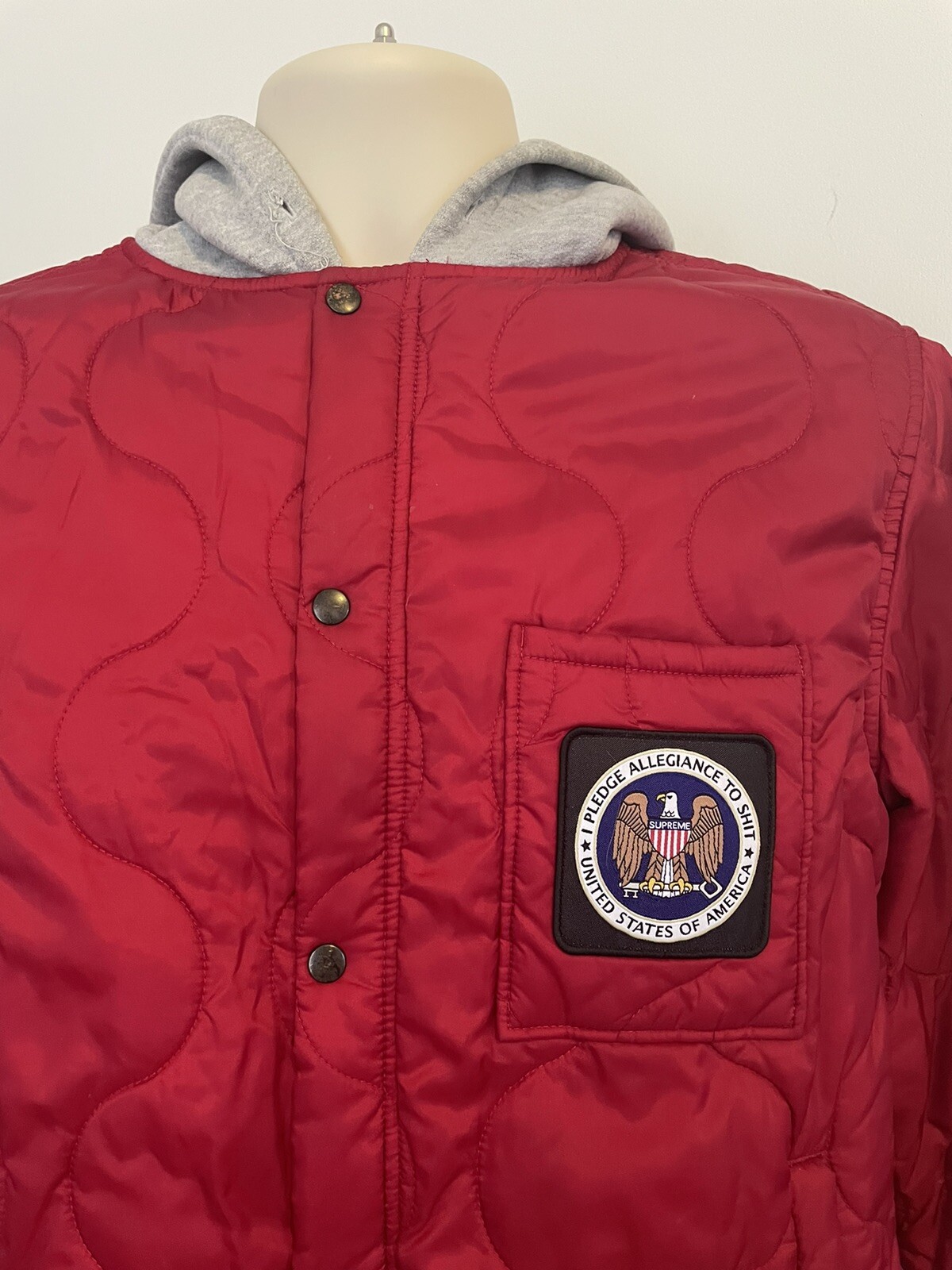 Supreme “i pledge allegiance to sh*t” Quilted Jacket Size Small