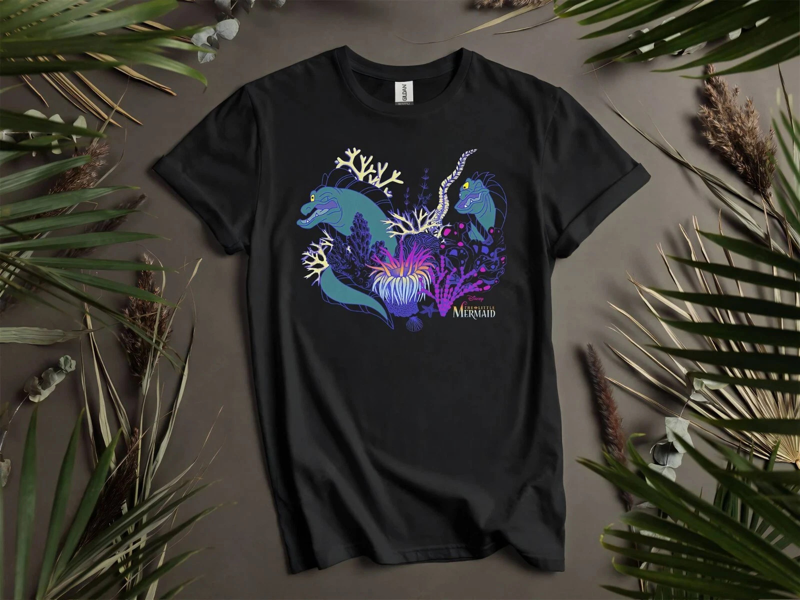 Disney The Little Mermaid Neon Eels T-shirt Men Women Unisex